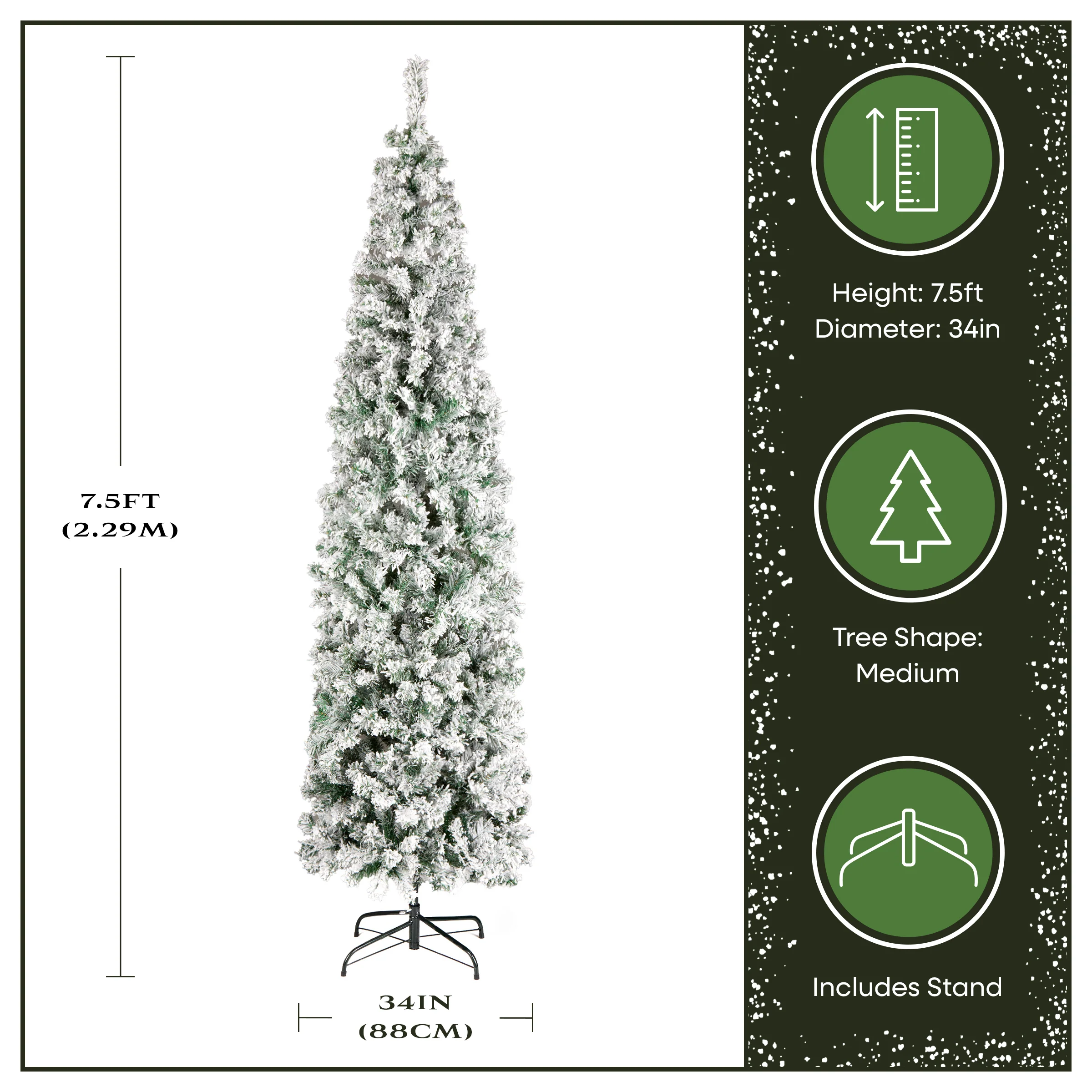 7.5 ft. Acacia Medium Flocked Tree - Image 4