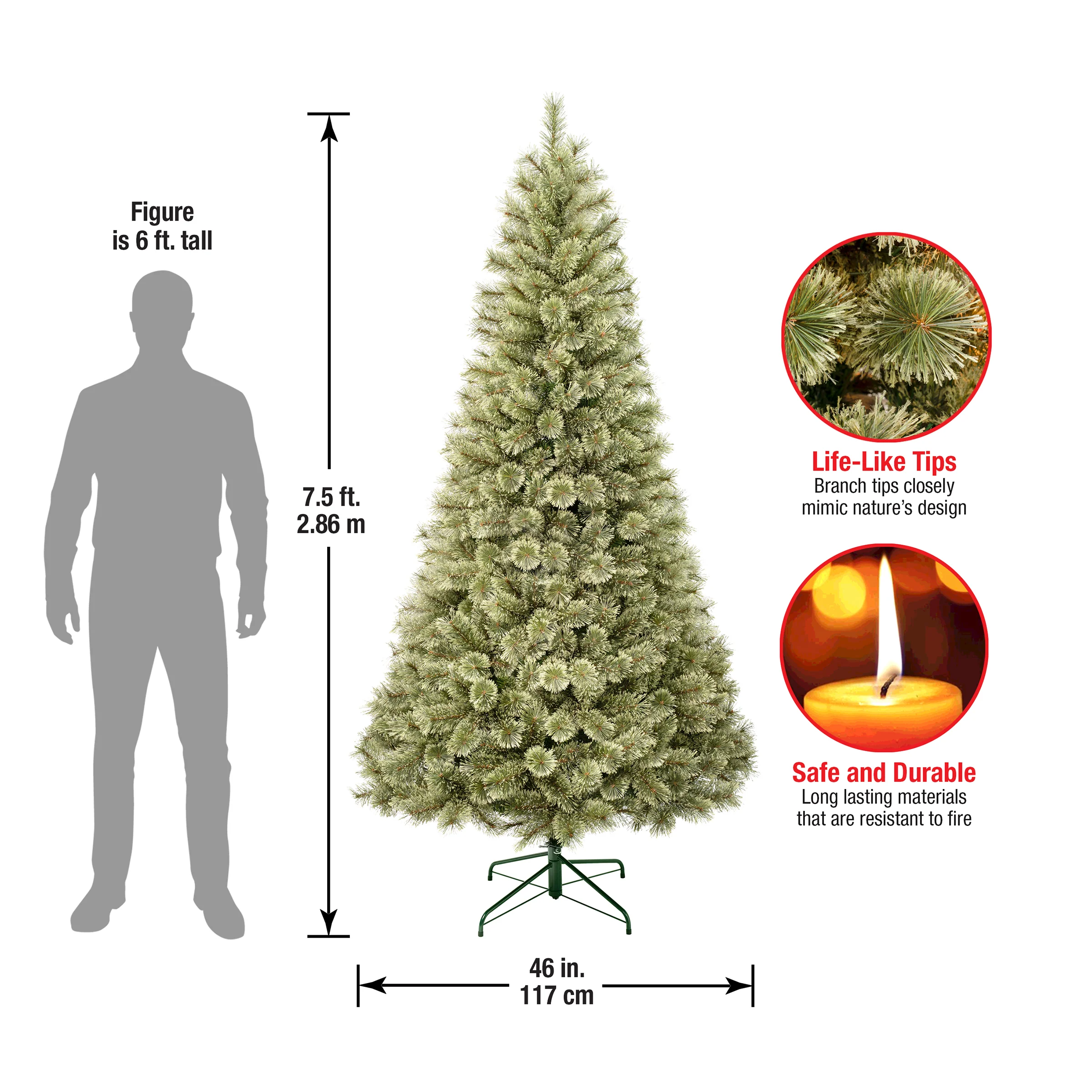 7.5 ft. Arcadia Pine Cashmere Tree - Image 4