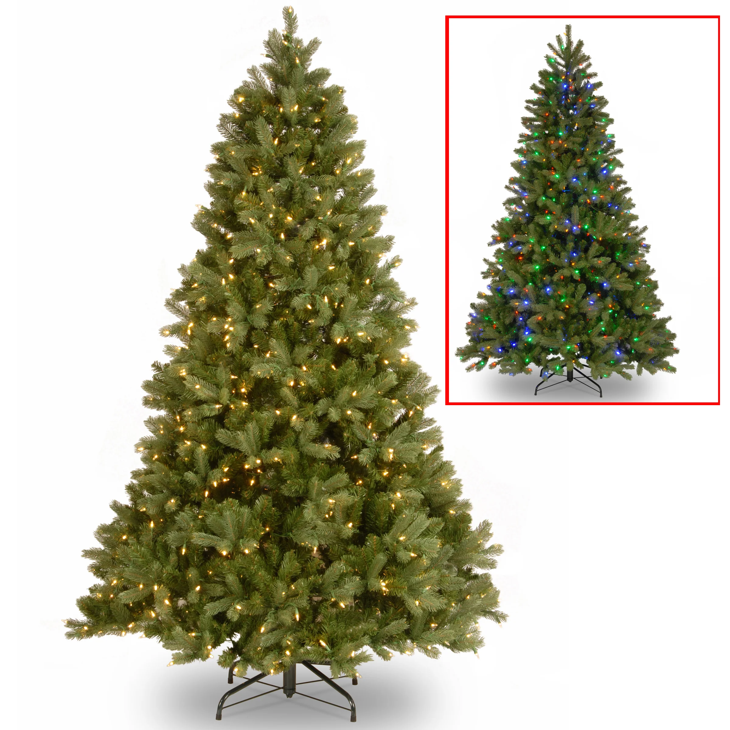 7.5 ft. Downswept Douglas Fir Tree with Dual Color LED Light