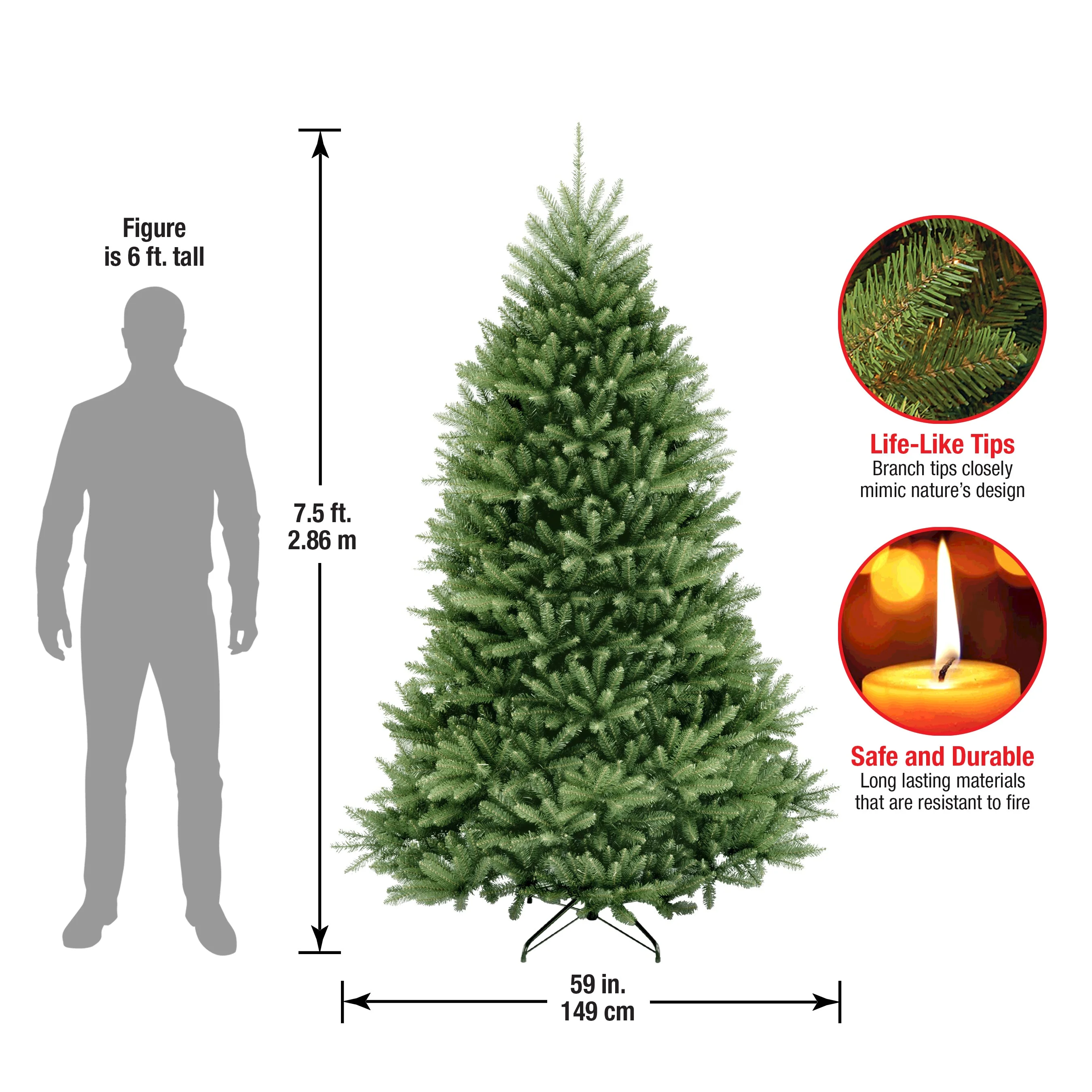 7.5 ft. Dunhill Fir Tree - Image 5