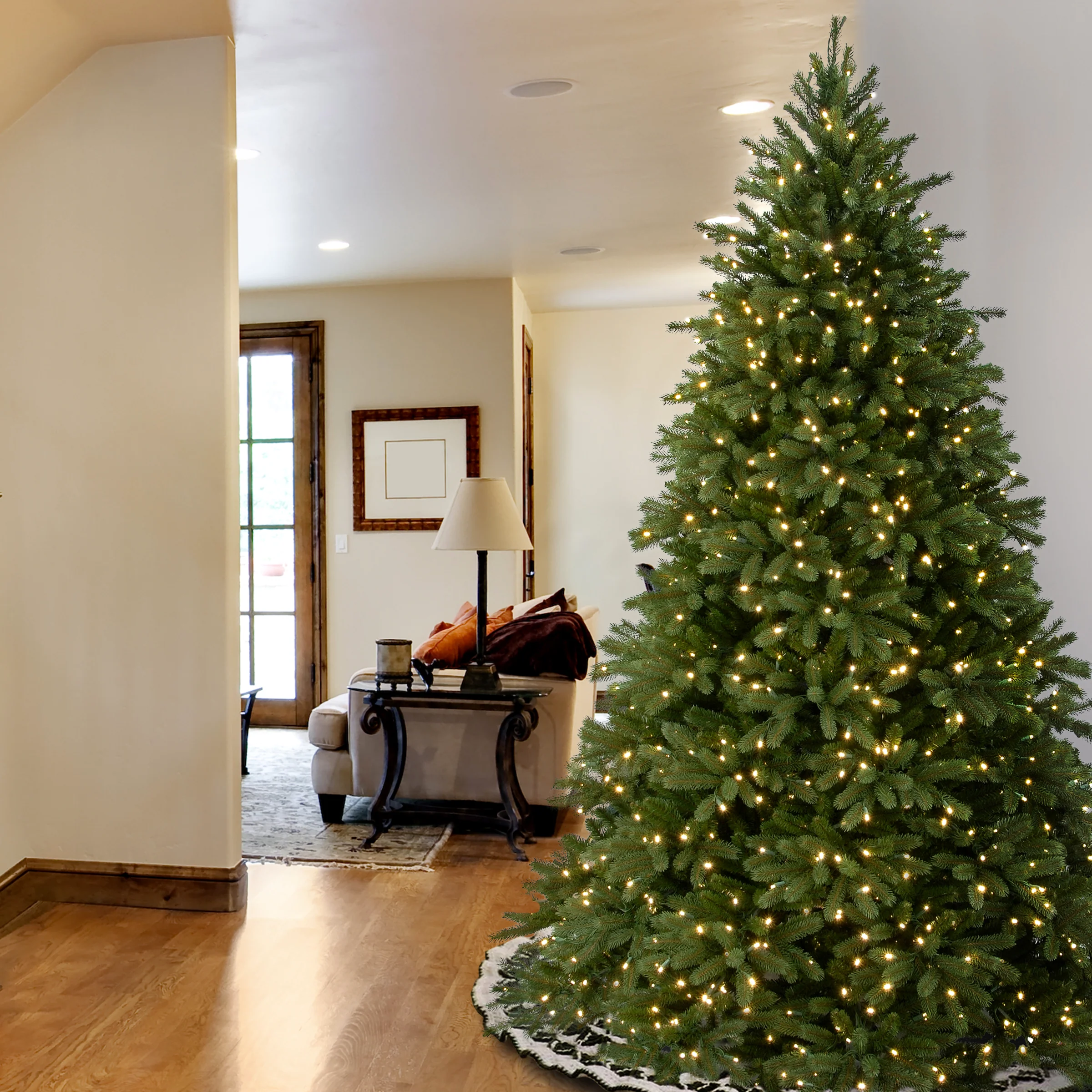 7.5 ft. Jersey Fraser Fir Deluxe Tree with Dual Color LED Lights - Image 2