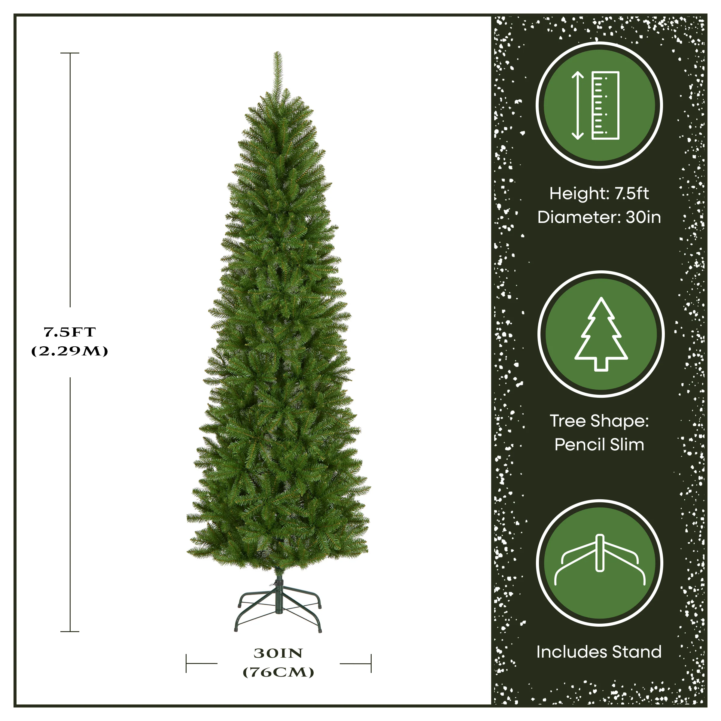 7.5 ft. Kingswood Fir Pencil Slim Tree - Image 4