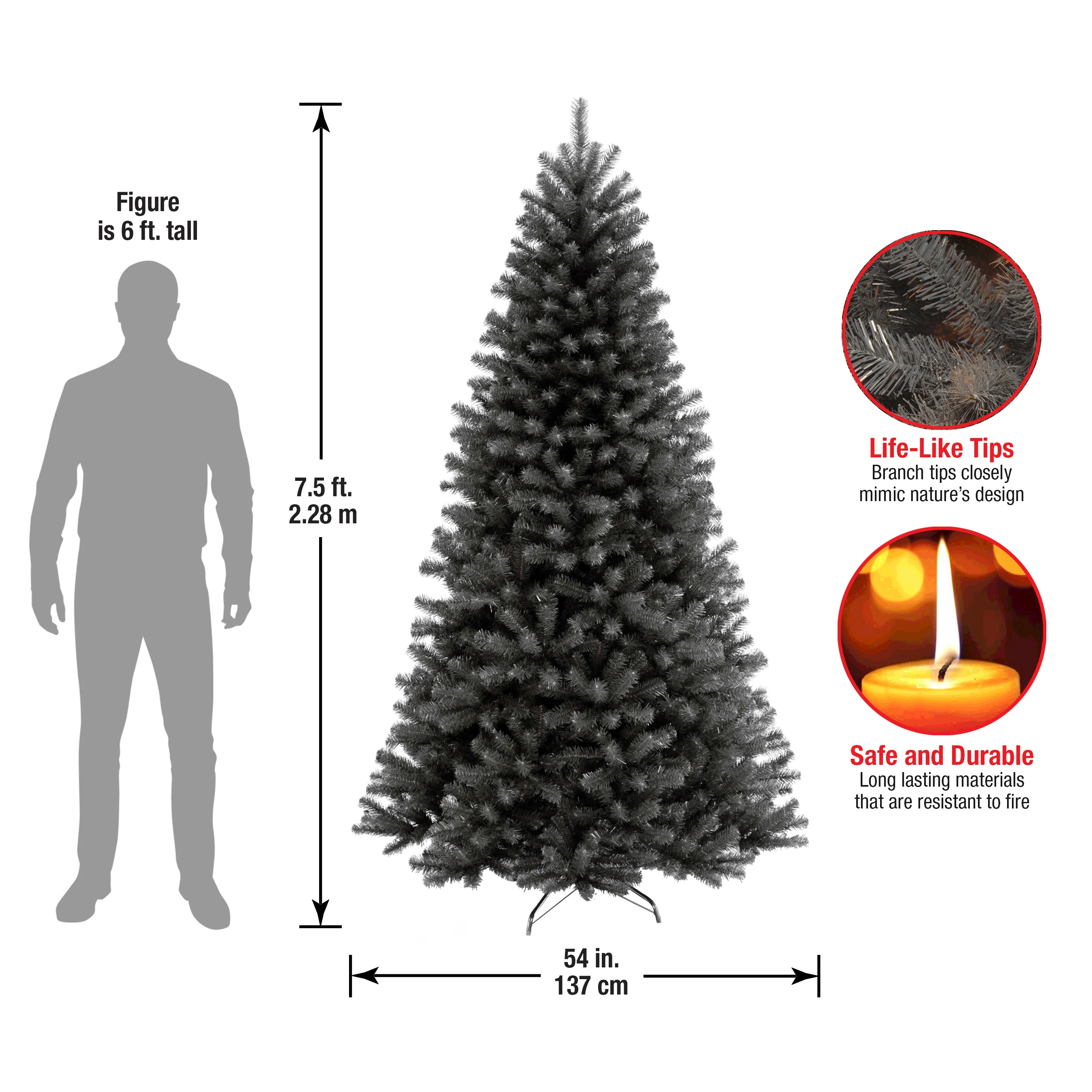 7.5 ft. North Valley Spruce Black Tree - Image 4