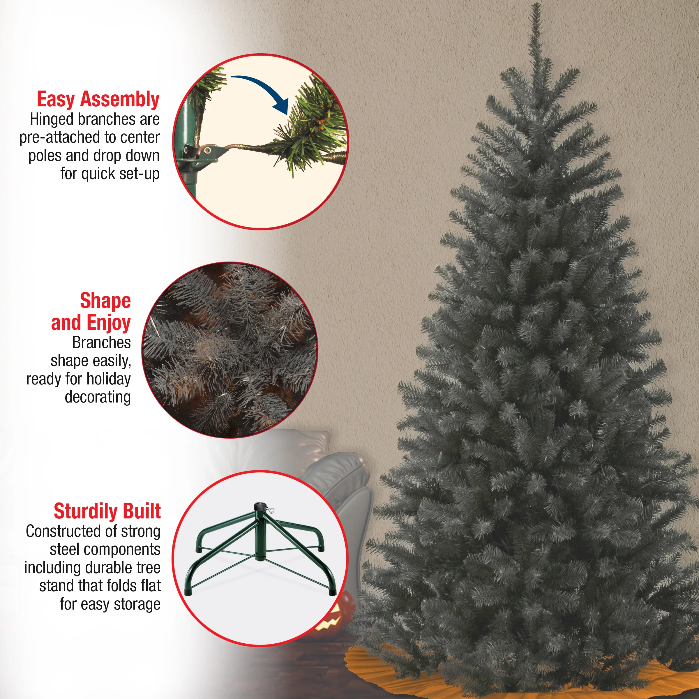 7.5 ft. North Valley Spruce Black Tree - Image 5
