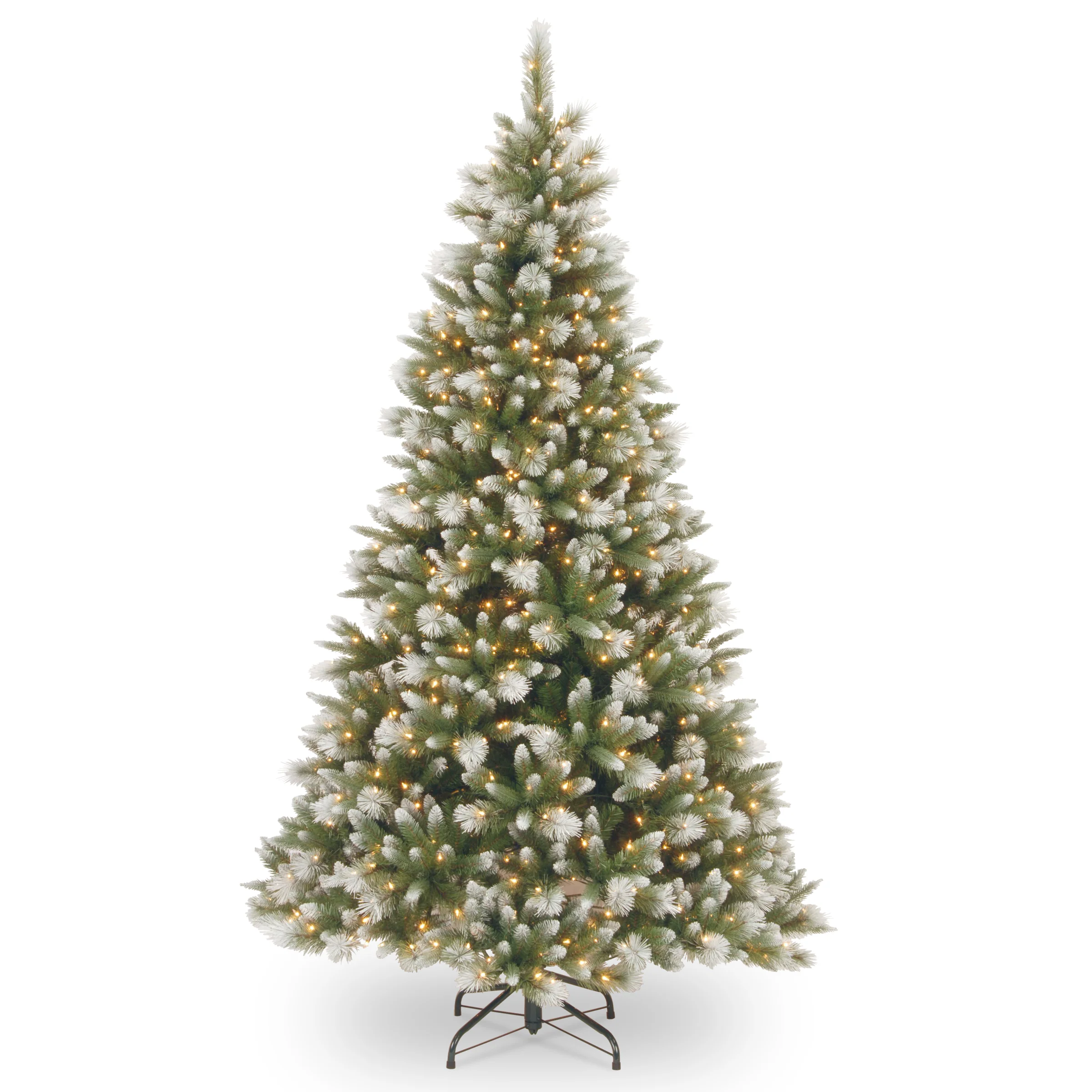 7.5 ft. Pre-Lit Alaskan Pine Frosted Tree with Clear Lights