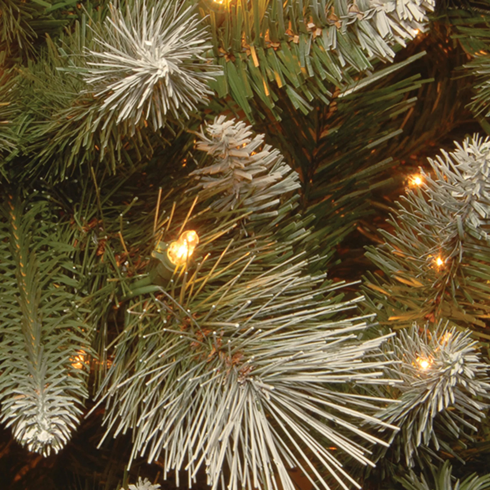 7.5 ft. Pre-Lit Alaskan Pine Frosted Tree with Clear Lights - Image 3