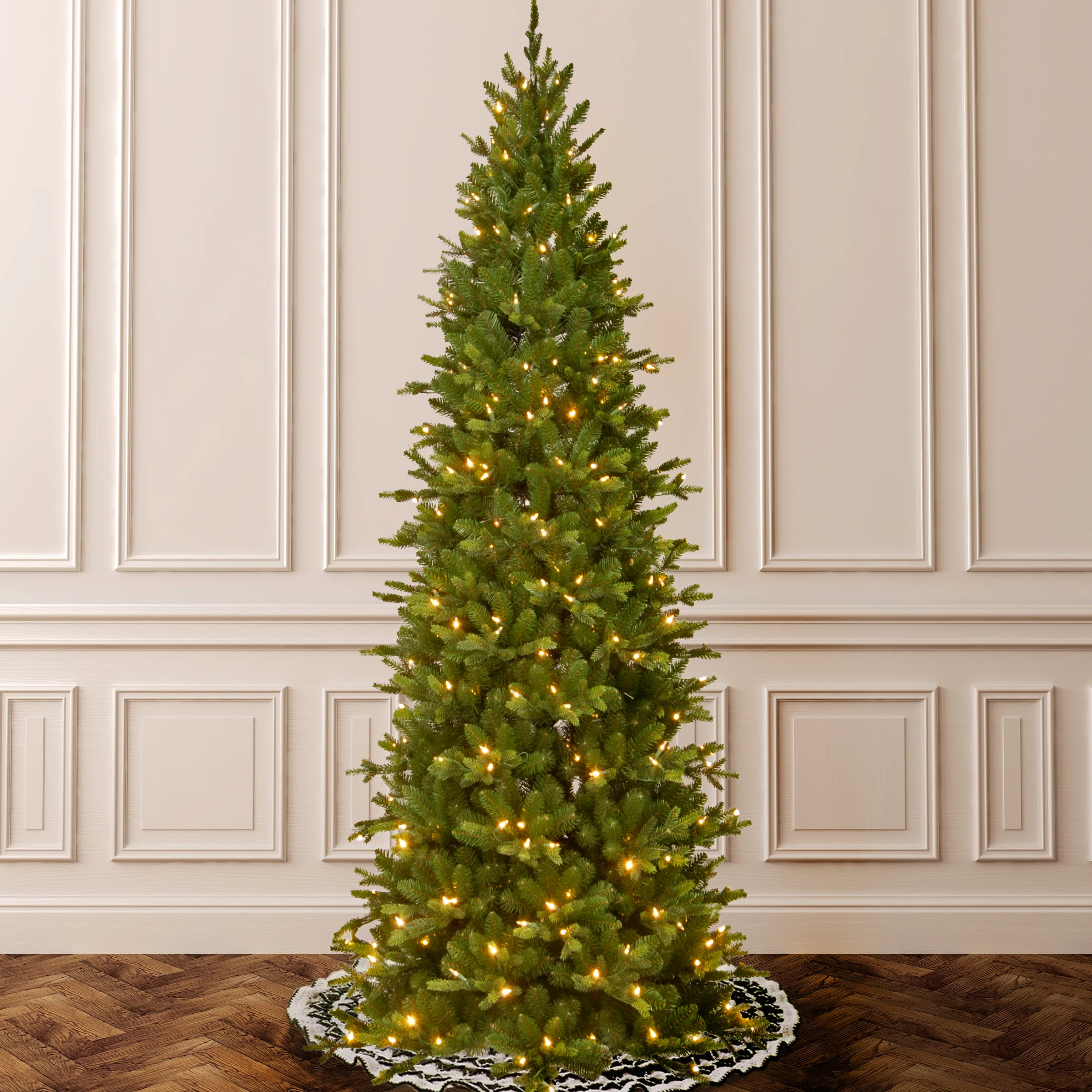 7.5 ft. Pre-Lit Ashland Spruce Slim Tree with PowerConnect Clear Lights - Image 2
