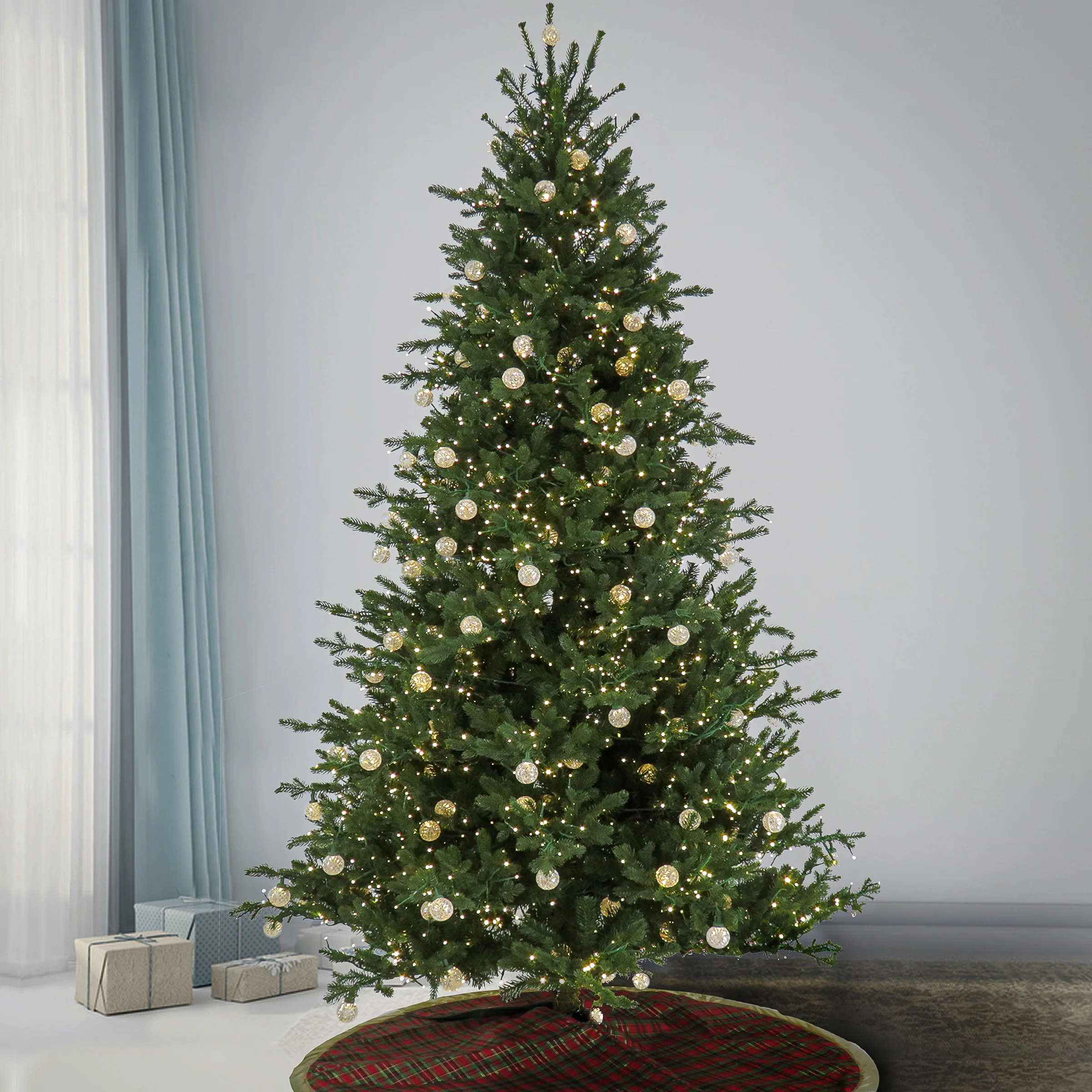 7.5 ft. Pre-Lit Aspen Pine Tree with LED Lights - Image 2