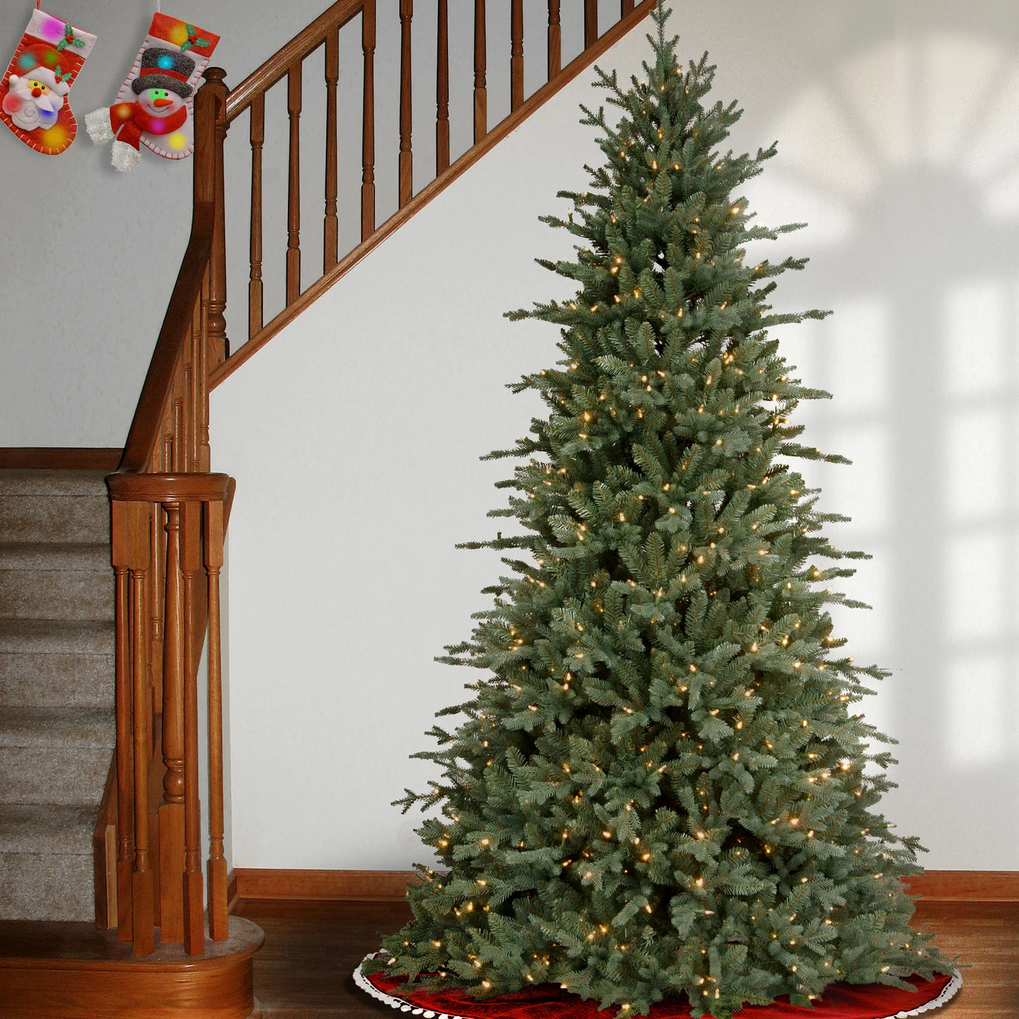 7.5 ft. Pre-Lit Buckingham Blue Spruce Tree with Clear Lights - Image 2
