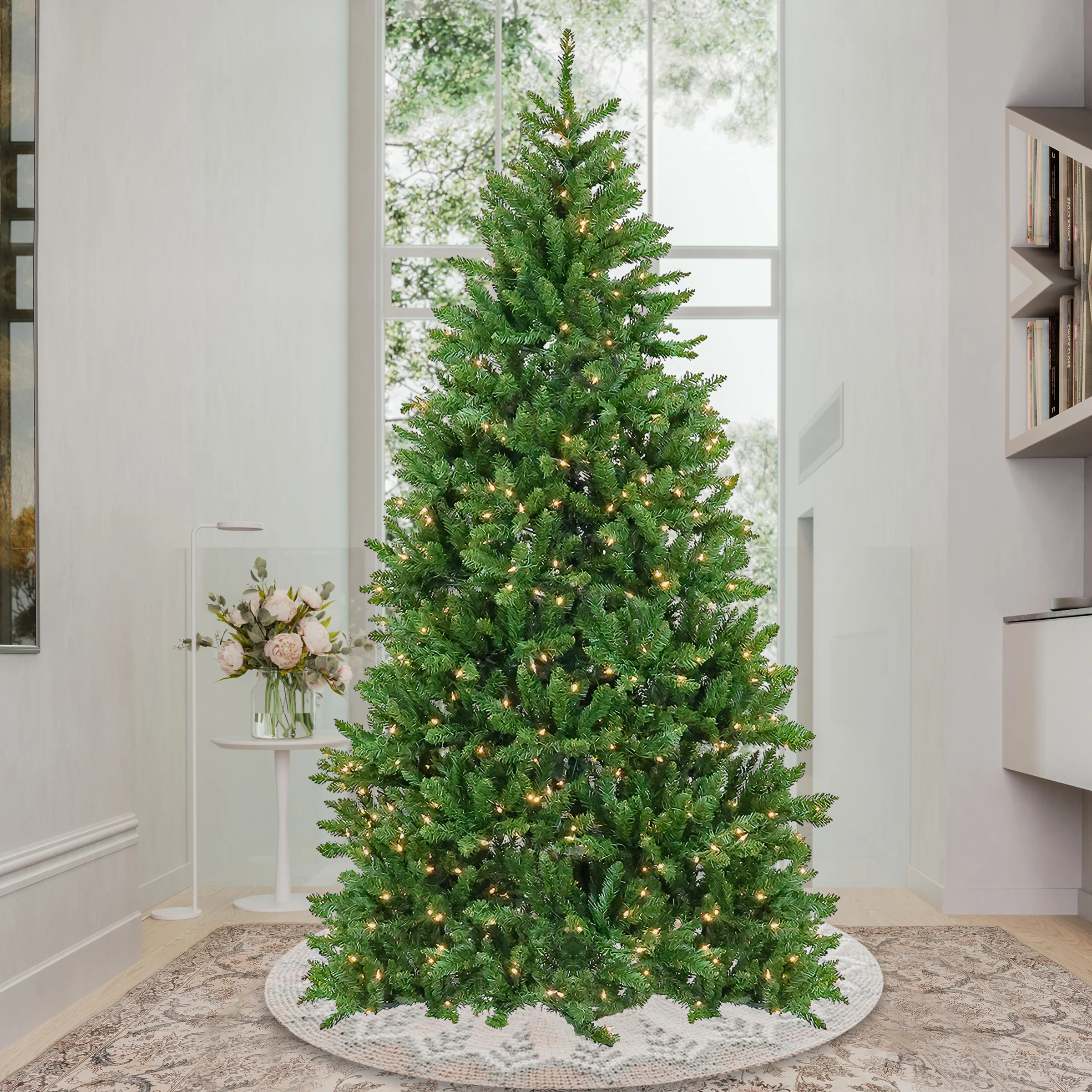 7.5 ft. Pre-Lit Chesterfield Spruce Tree with Clear Lights, Plug-In - Image 2