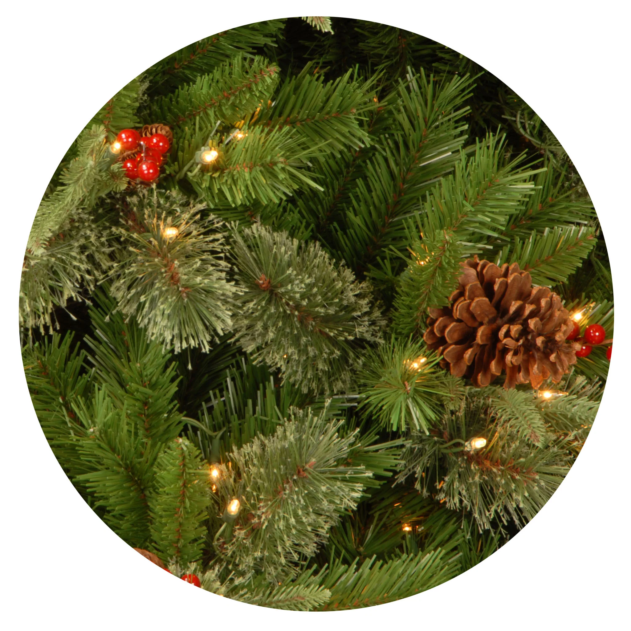 7.5 ft. Pre-Lit Colonial Fir Slim Tree with Clear Lights - Image 3