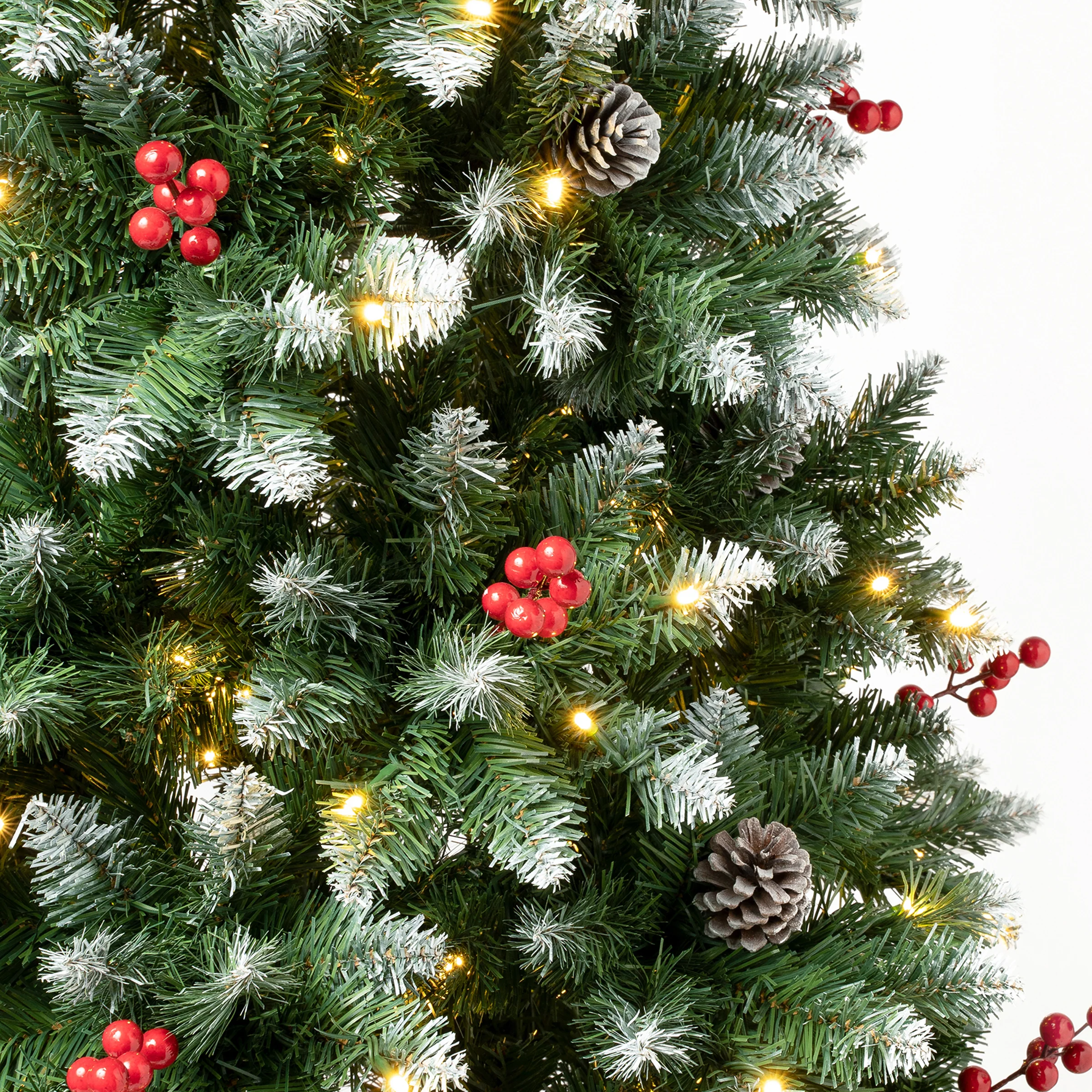 7.5 ft. Pre-Lit Cullen Slim Tree with Warm White LED Lights, Plug-In - Image 3