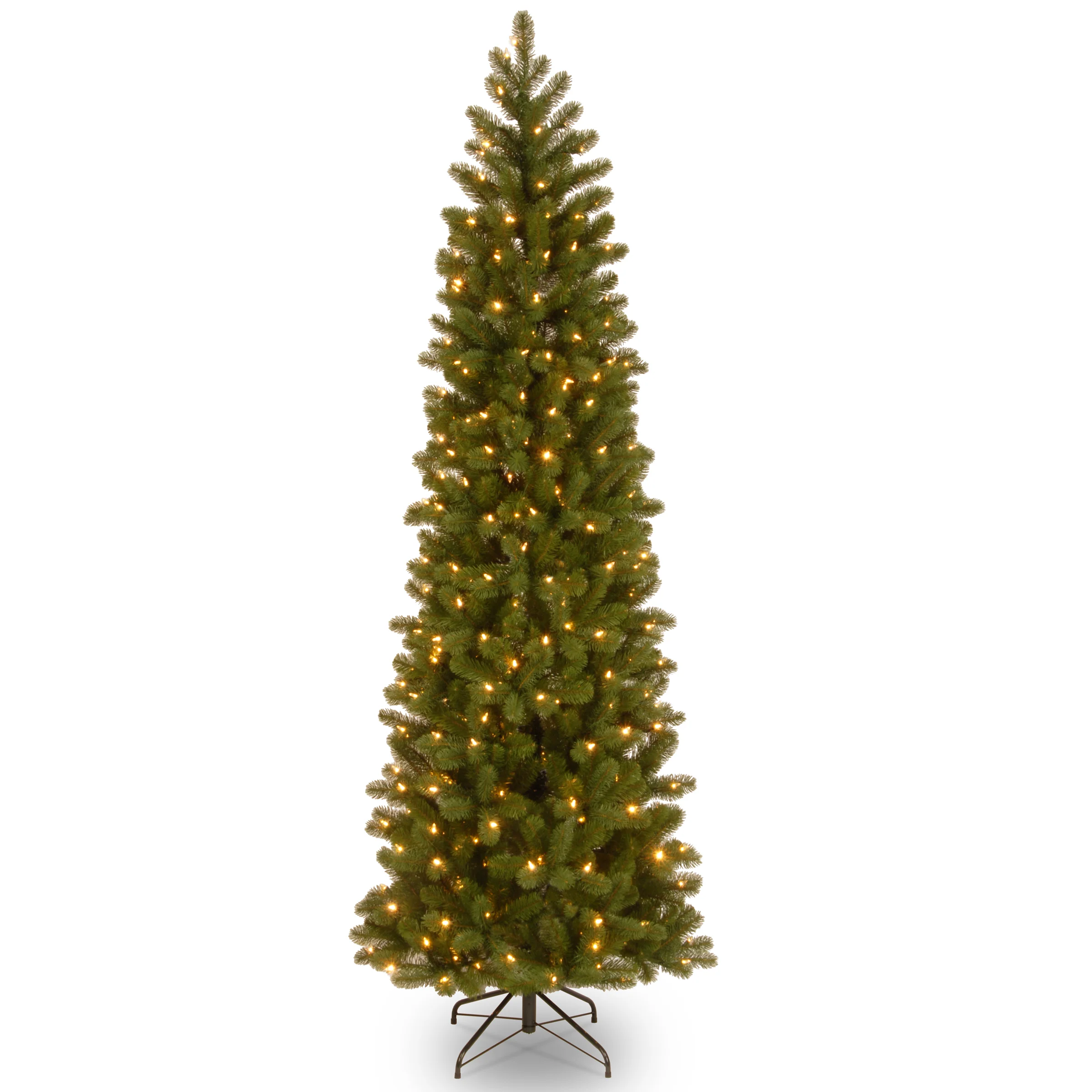 7.5 ft. Pre-Lit Downswept Douglas Fir Pencil Slim Tree with Clear Lights, Plug-In - Image 8