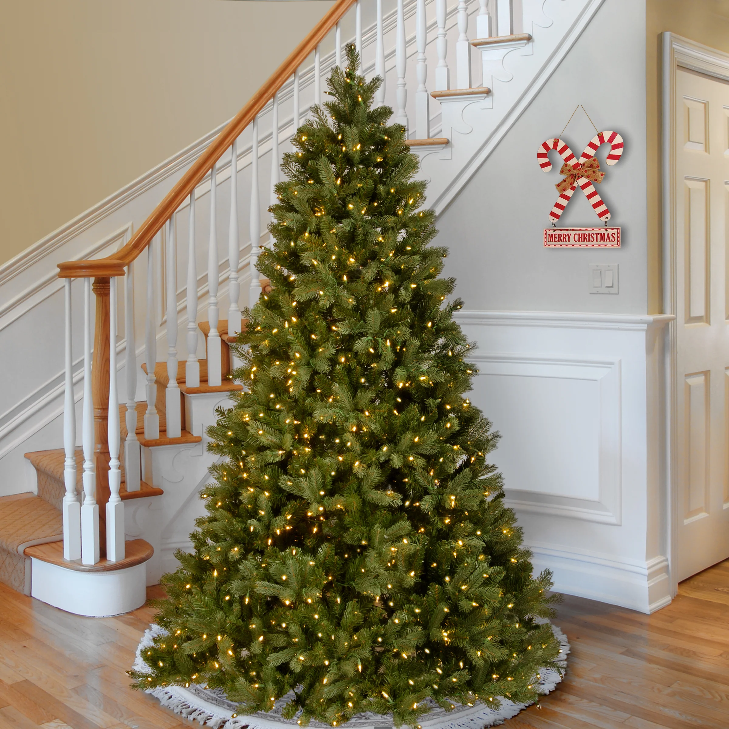 7.5 ft. Pre-Lit Downswept Douglas Fir Tree with 1000 Clear Lights & 1867 Branch Tips - Image 2