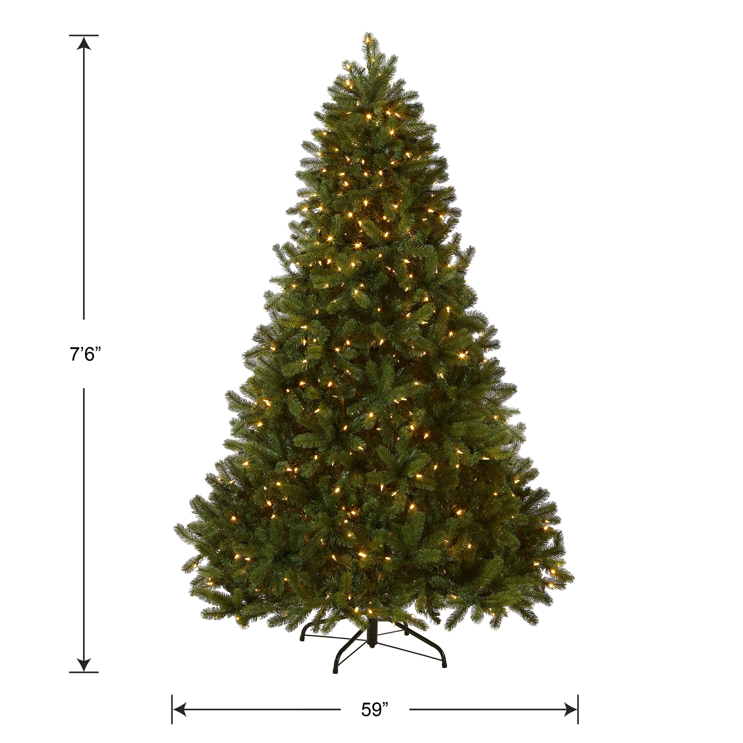 7.5 ft. Pre-Lit Downswept Douglas Fir Tree with Dual Color LED Lights, Plug-In - Image 5