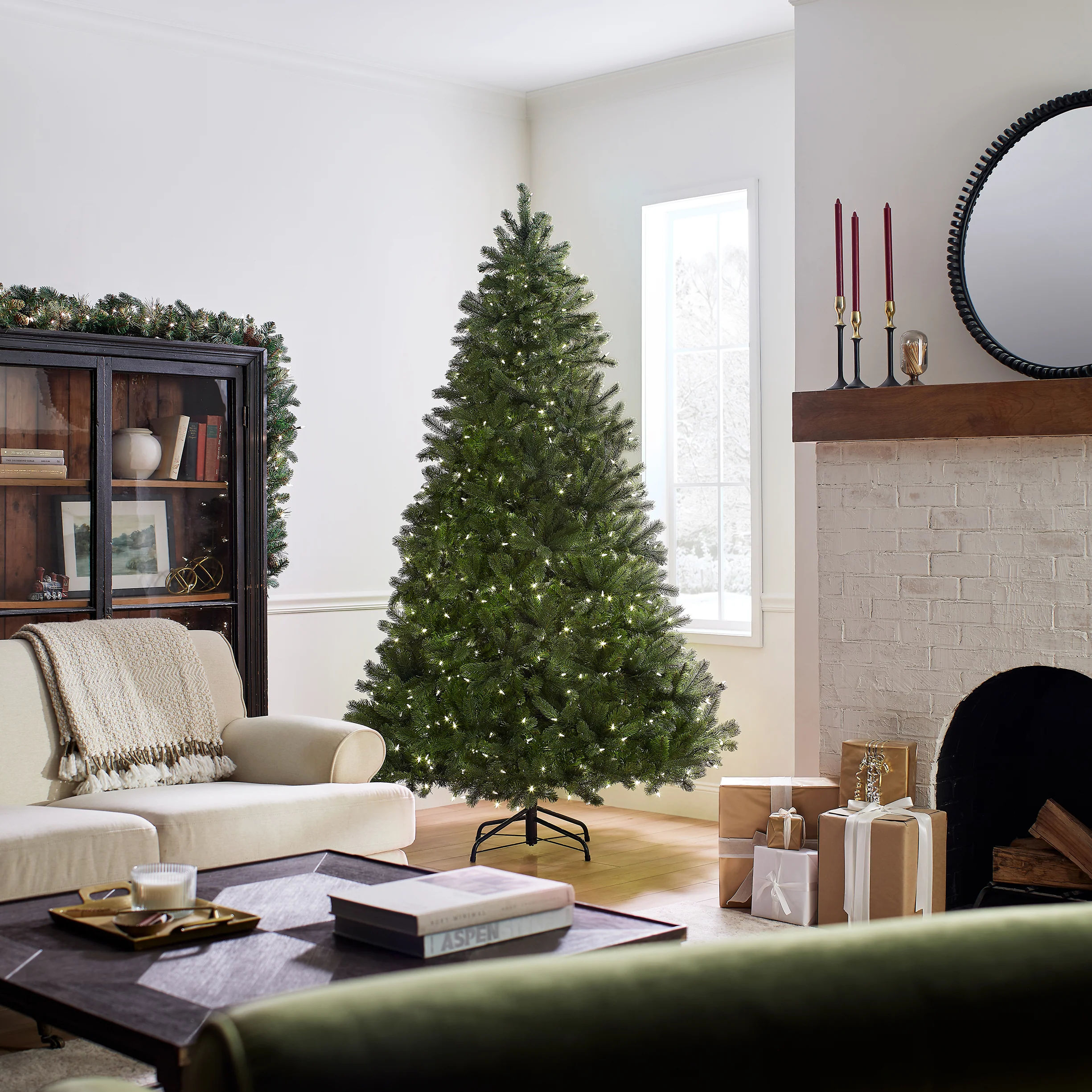 7.5 ft. Pre-Lit Downswept Douglas Fir Tree with Dual Color LED Lights, Plug-In - Image 7