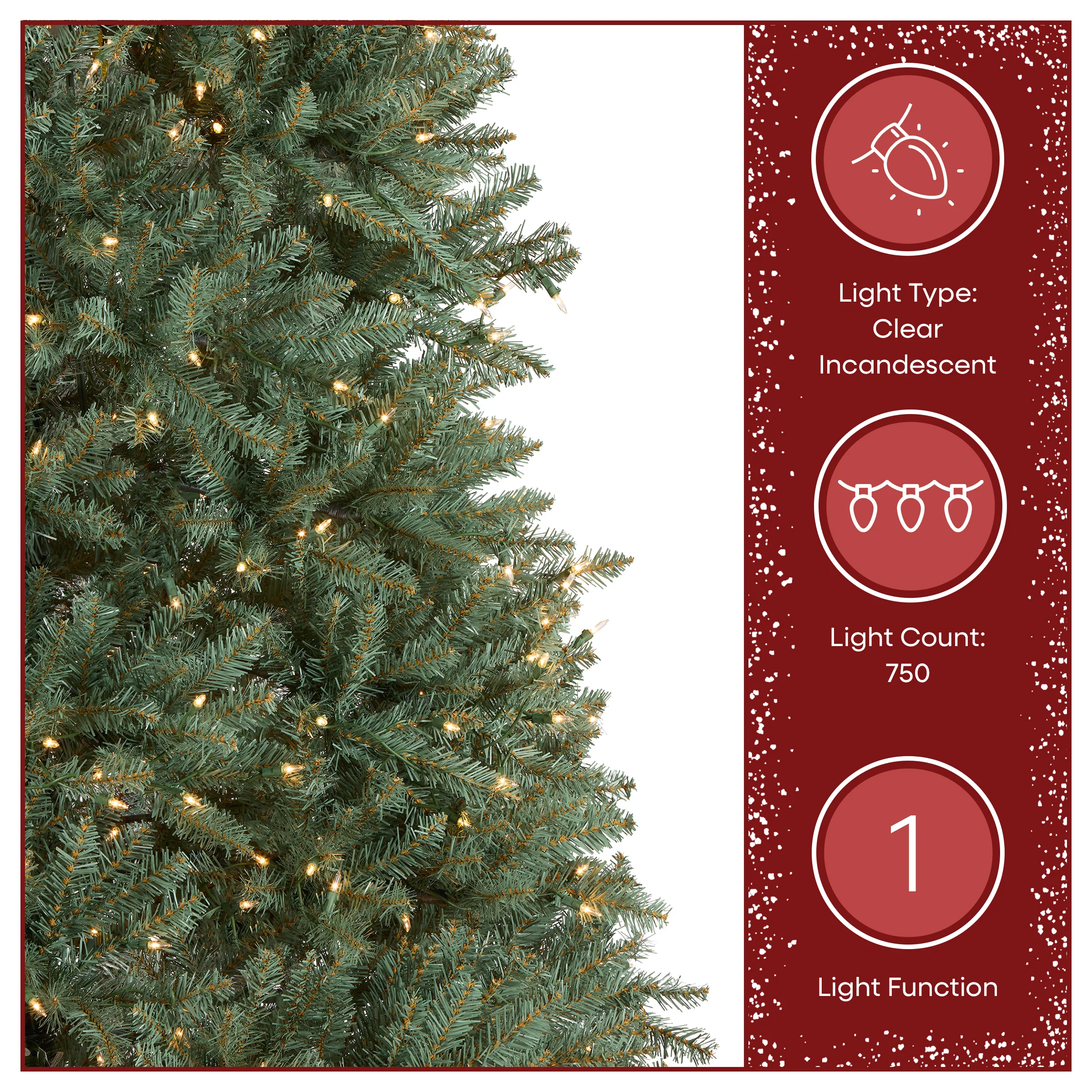 7.5 ft. Pre-Lit Dunhill Fir Blue Tree with Clear Lights - Image 6
