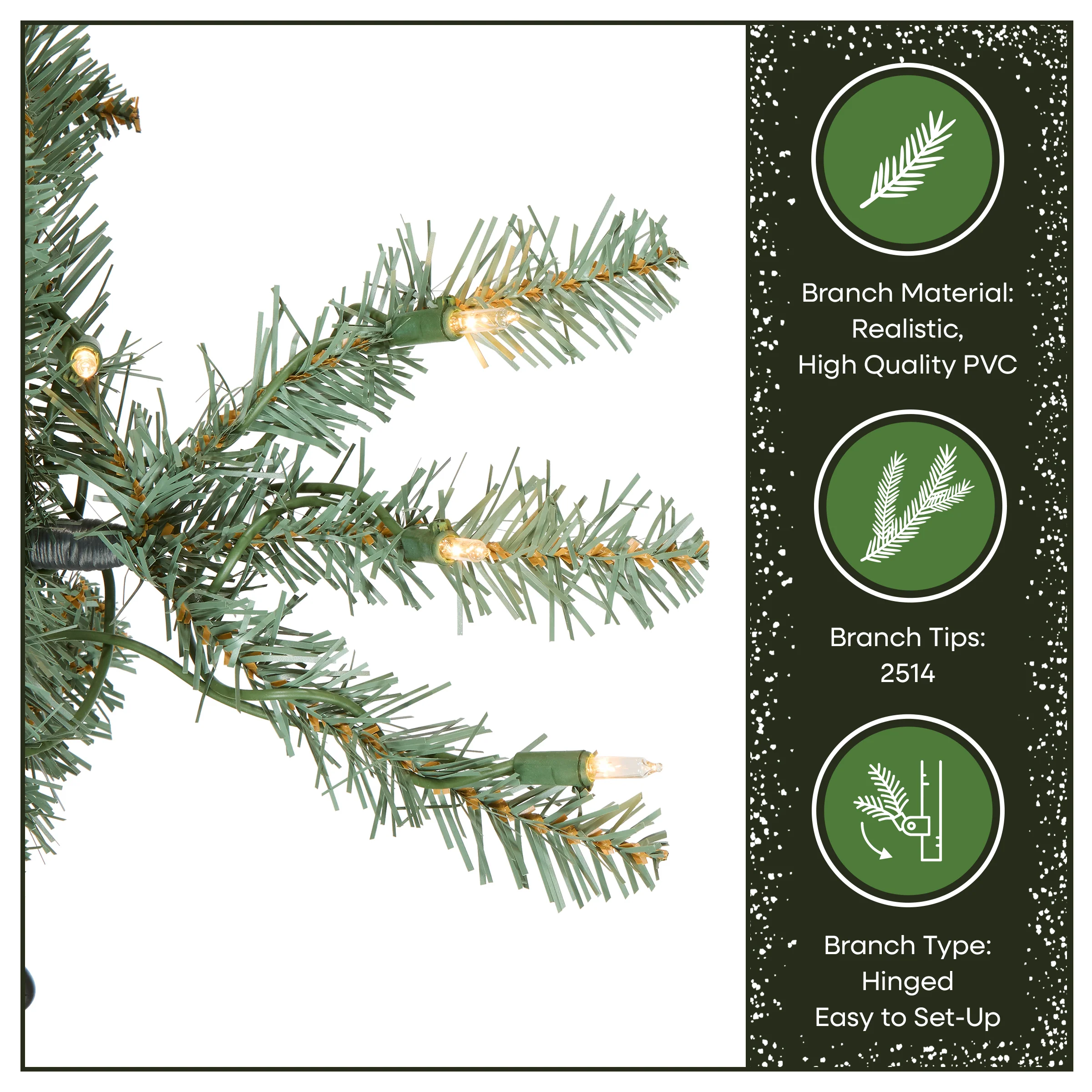 7.5 ft. Pre-Lit Dunhill Fir Blue Tree with Clear Lights - Image 7
