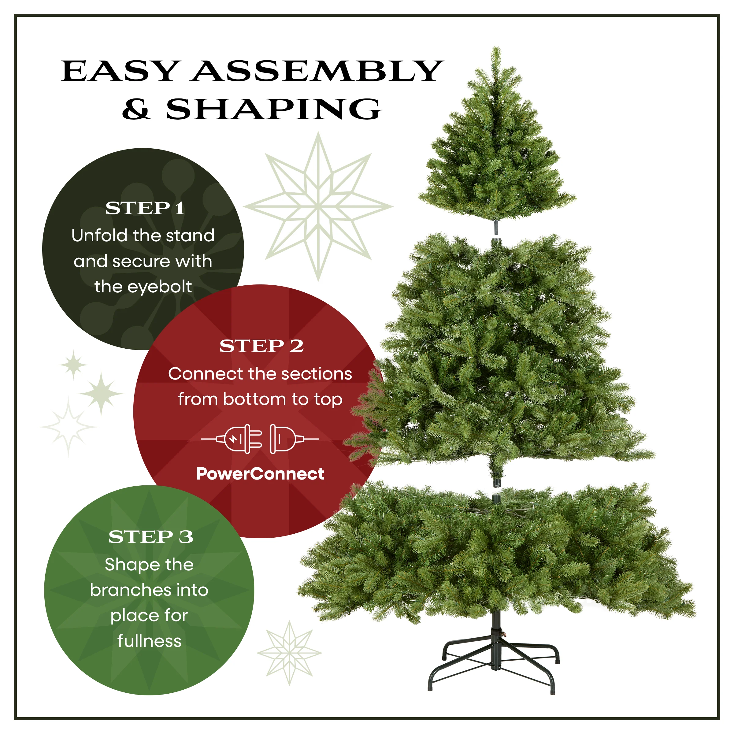 7.5 ft. Pre-Lit Dunhill Fir Tree with PowerConnect Dual Color LED Lights, Plug-In - Image 4