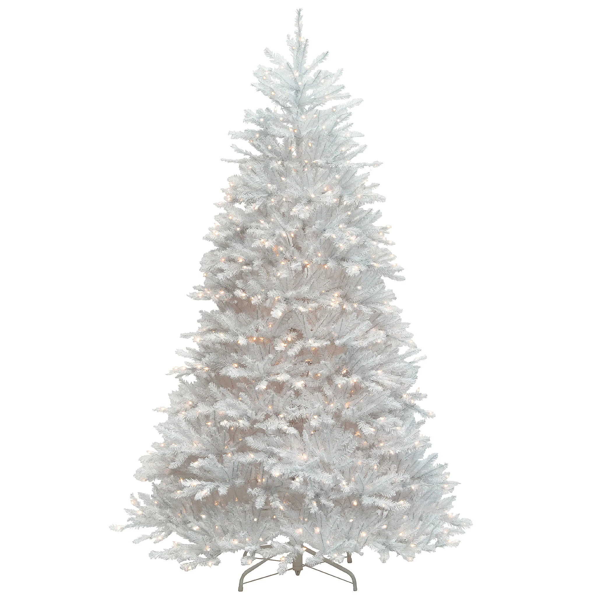 7.5 ft. Pre-Lit Dunhill Fir White Tree with Clear Lights, Plug-In - Image 8