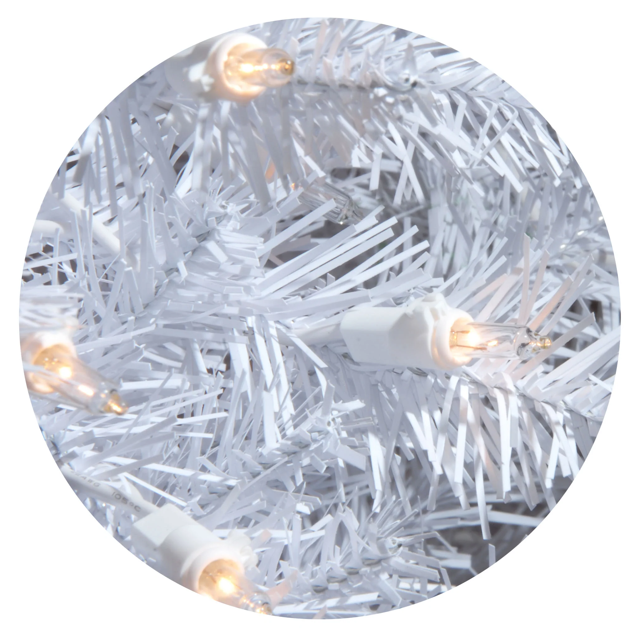 7.5 ft. Pre-Lit Dunhill Fir White Tree with Clear Lights, Plug-In - Image 9