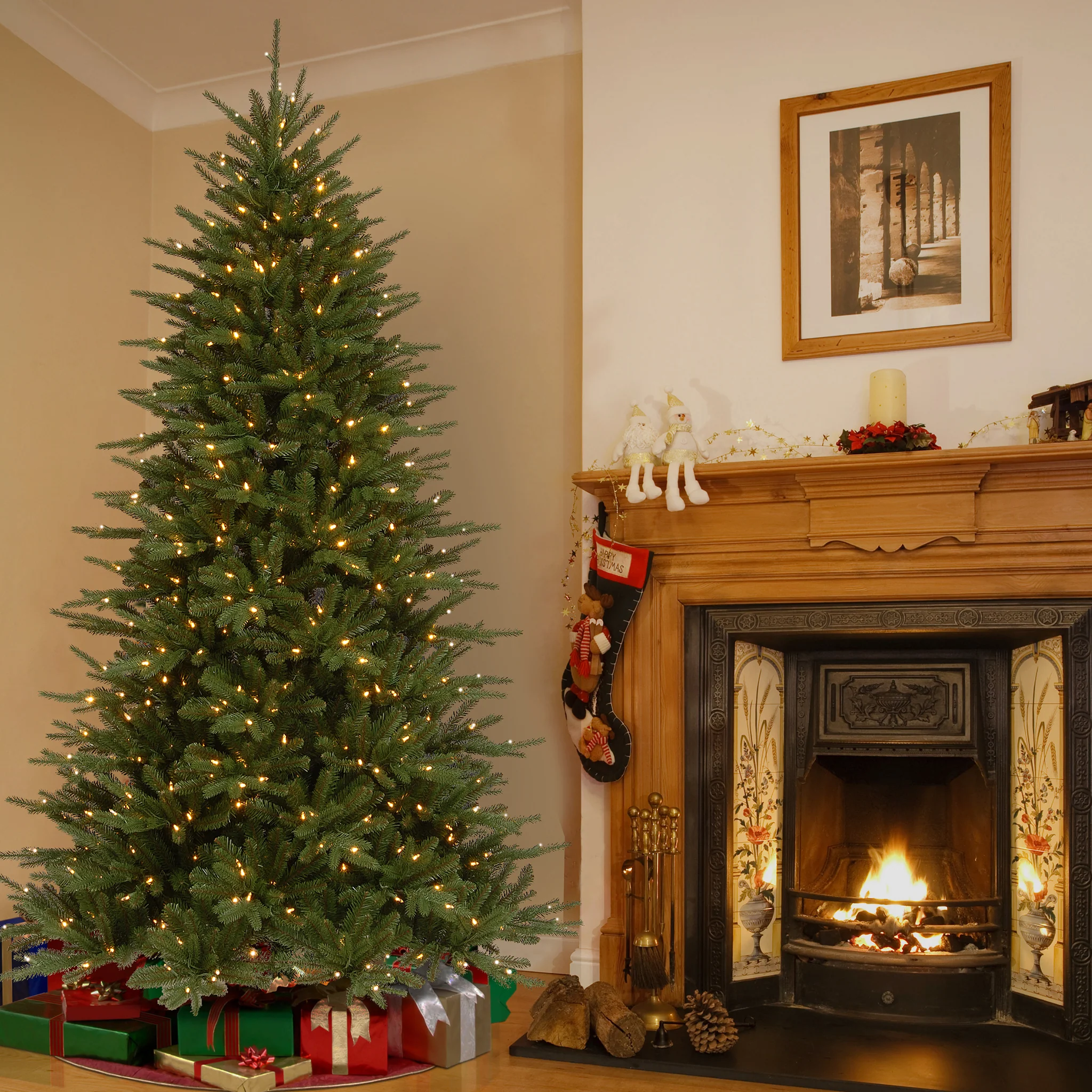 7.5 ft. Pre-Lit Easton Spruce Tree with Dual Color LED Lights - Image 2