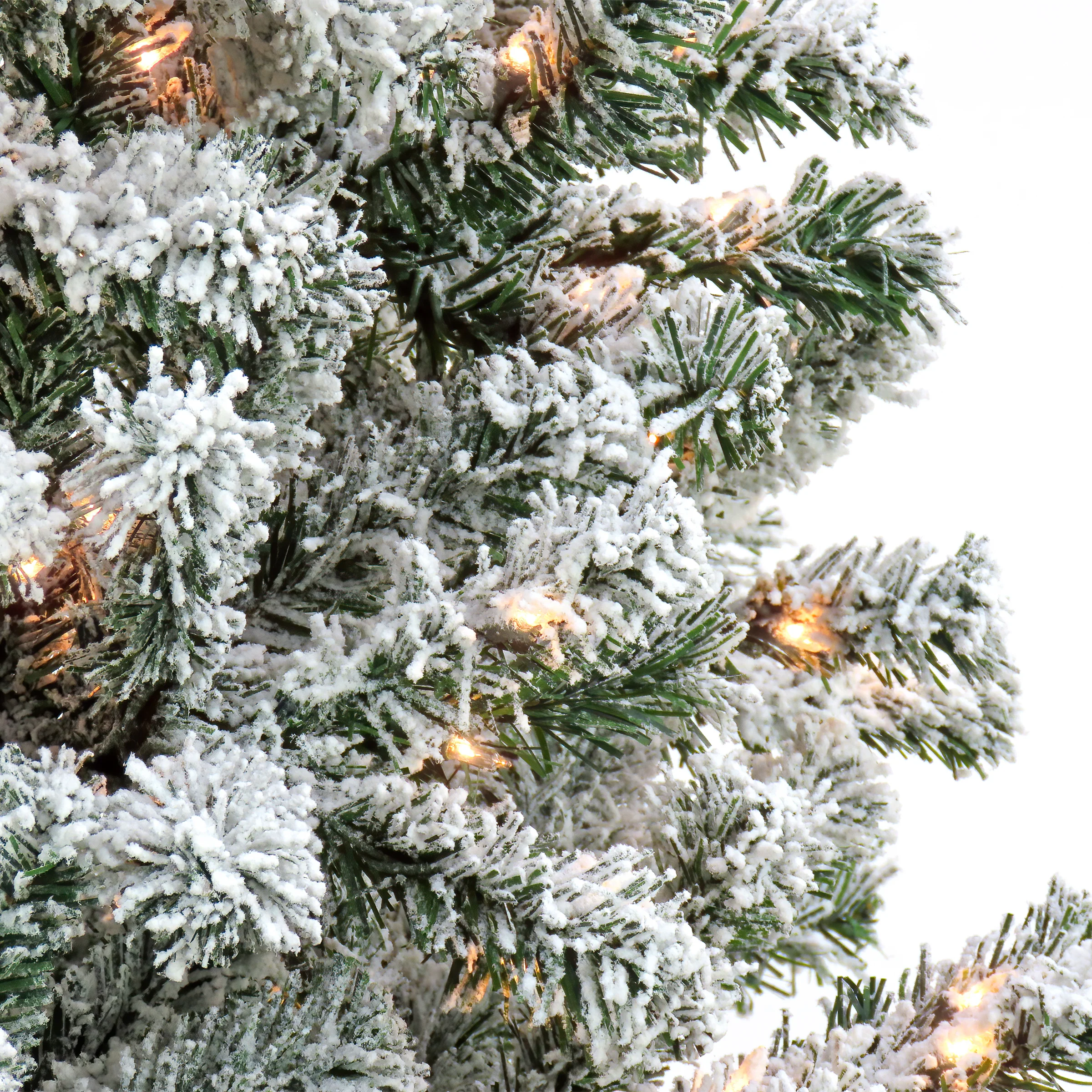 7.5 ft. Pre-Lit Frosted Bonnyville Spruce Tree with Clear Lights - Image 3