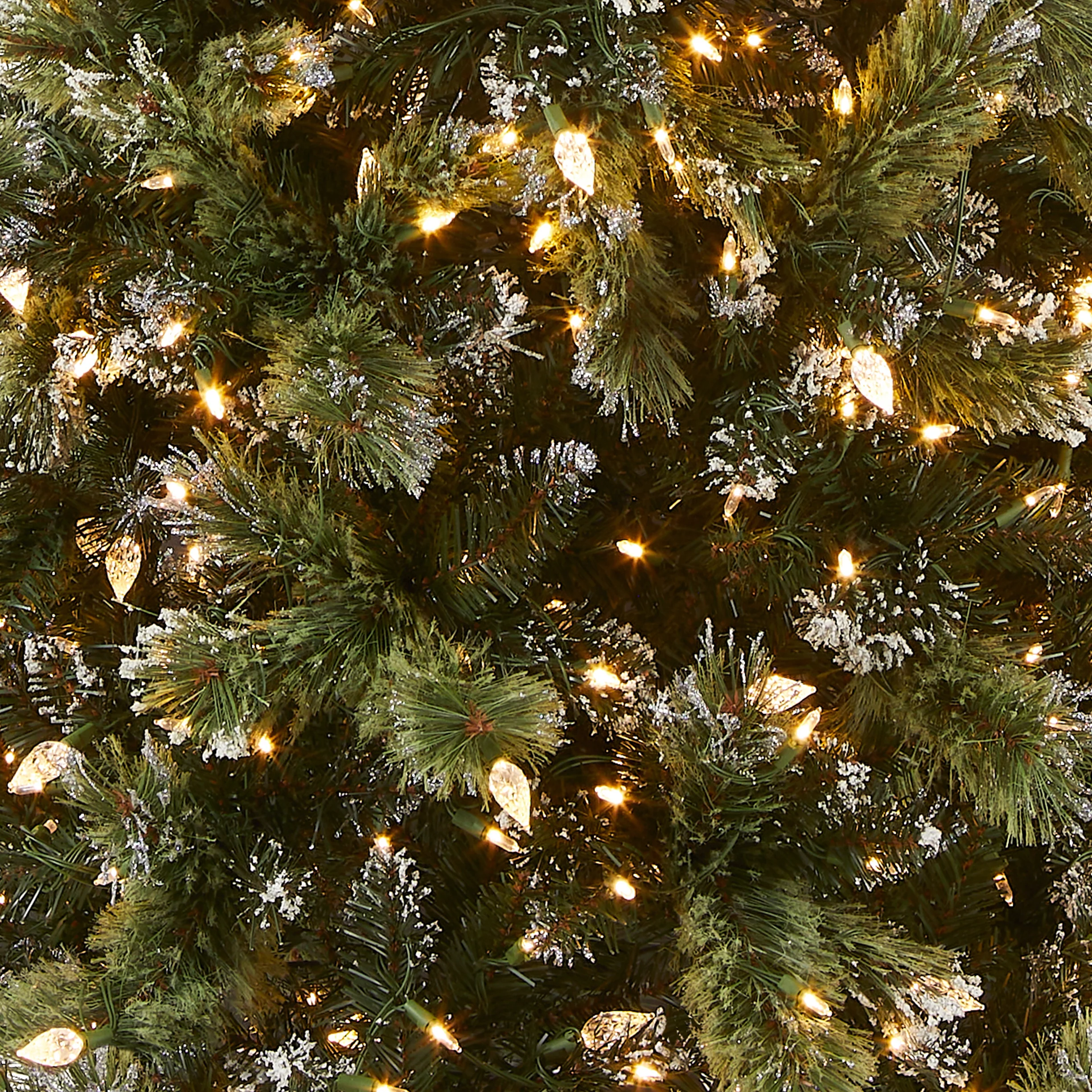 7.5 ft. Pre-Lit Glittery Bristle Slim Tree with LED Lights, Plug-In - Image 3