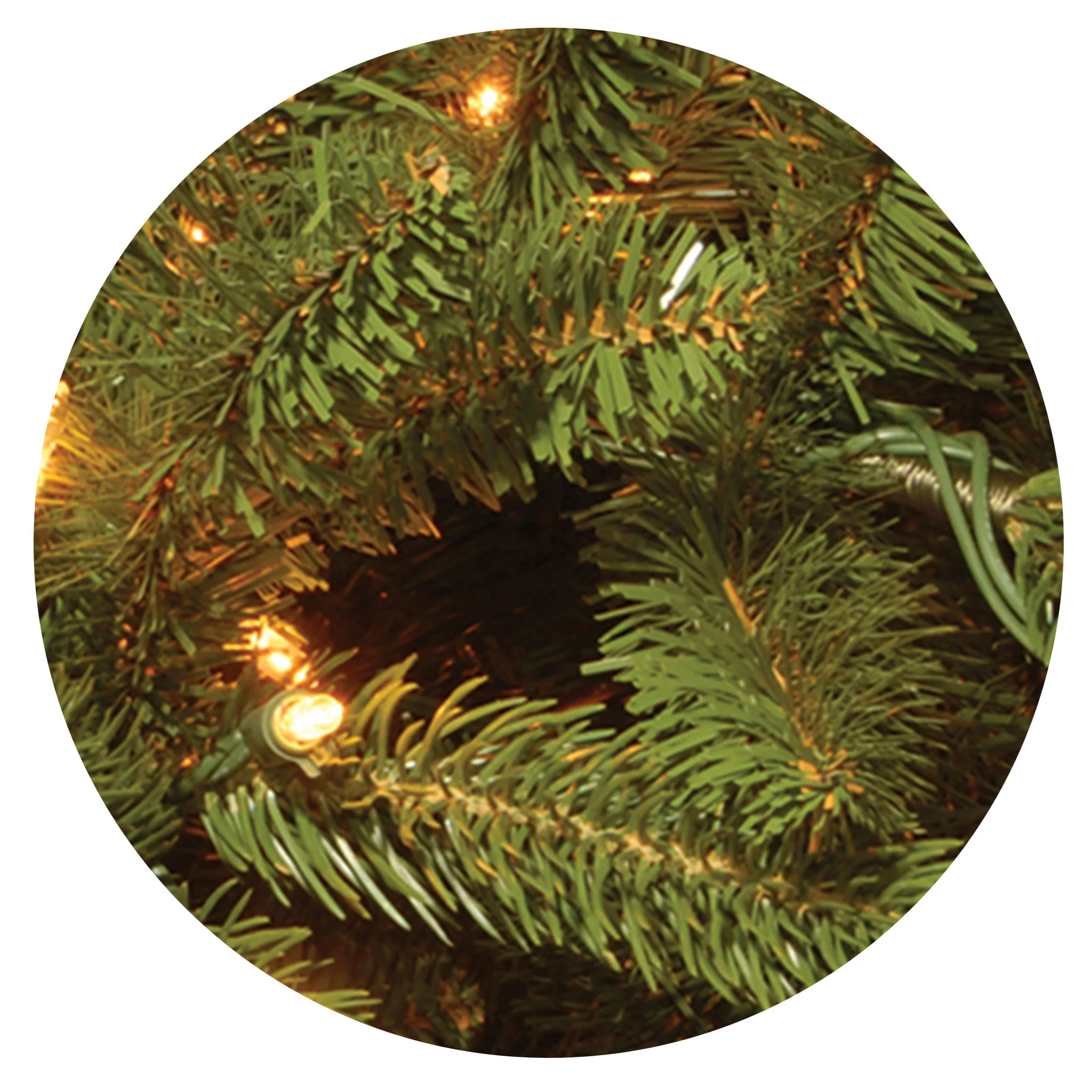 7.5 ft. Pre-Lit Grande Fir Pencil Slim Tree with Clear Lights, Plug-In - Image 3