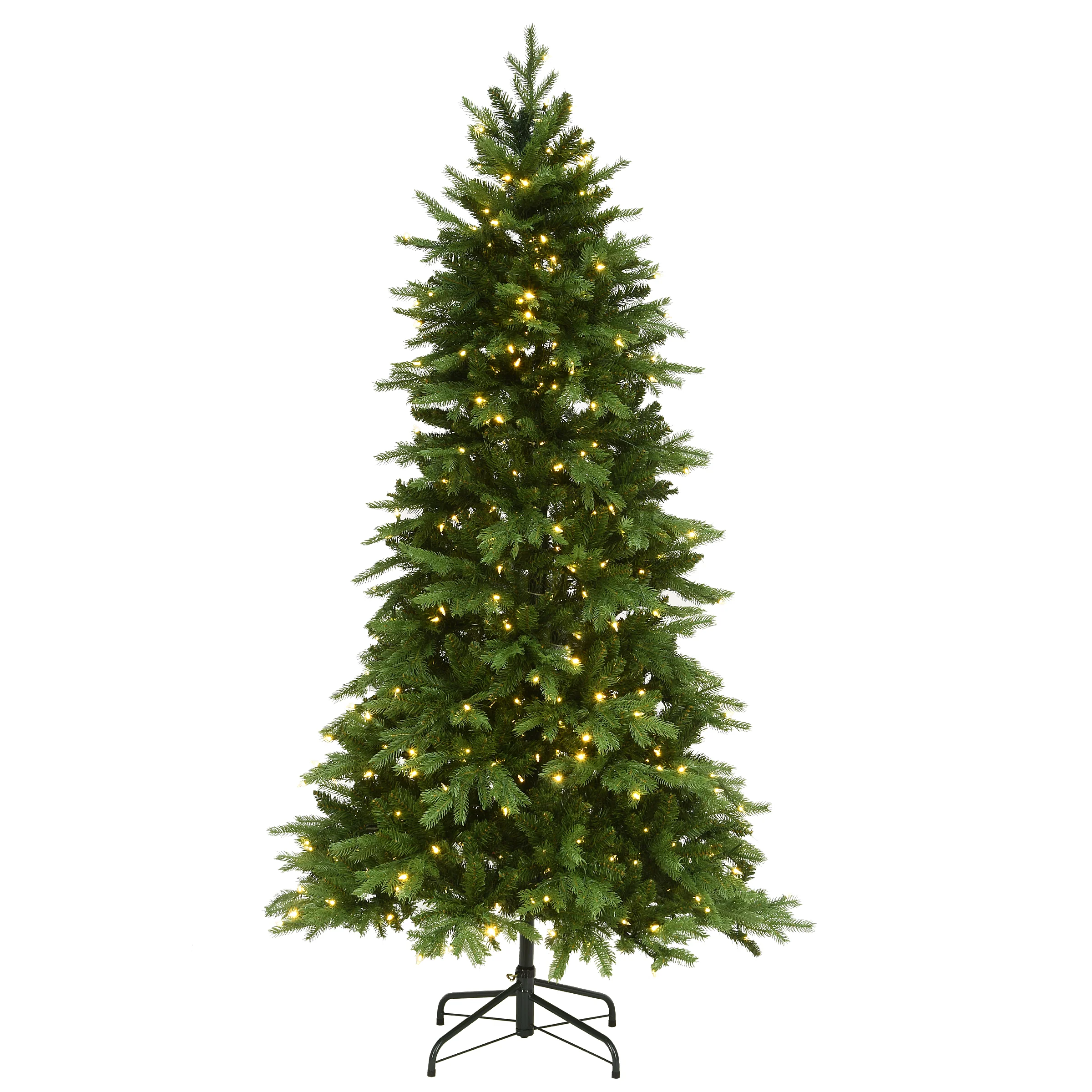 7.5 ft. Pre-Lit Green River Spruce Tree with Dual Color LED Lights