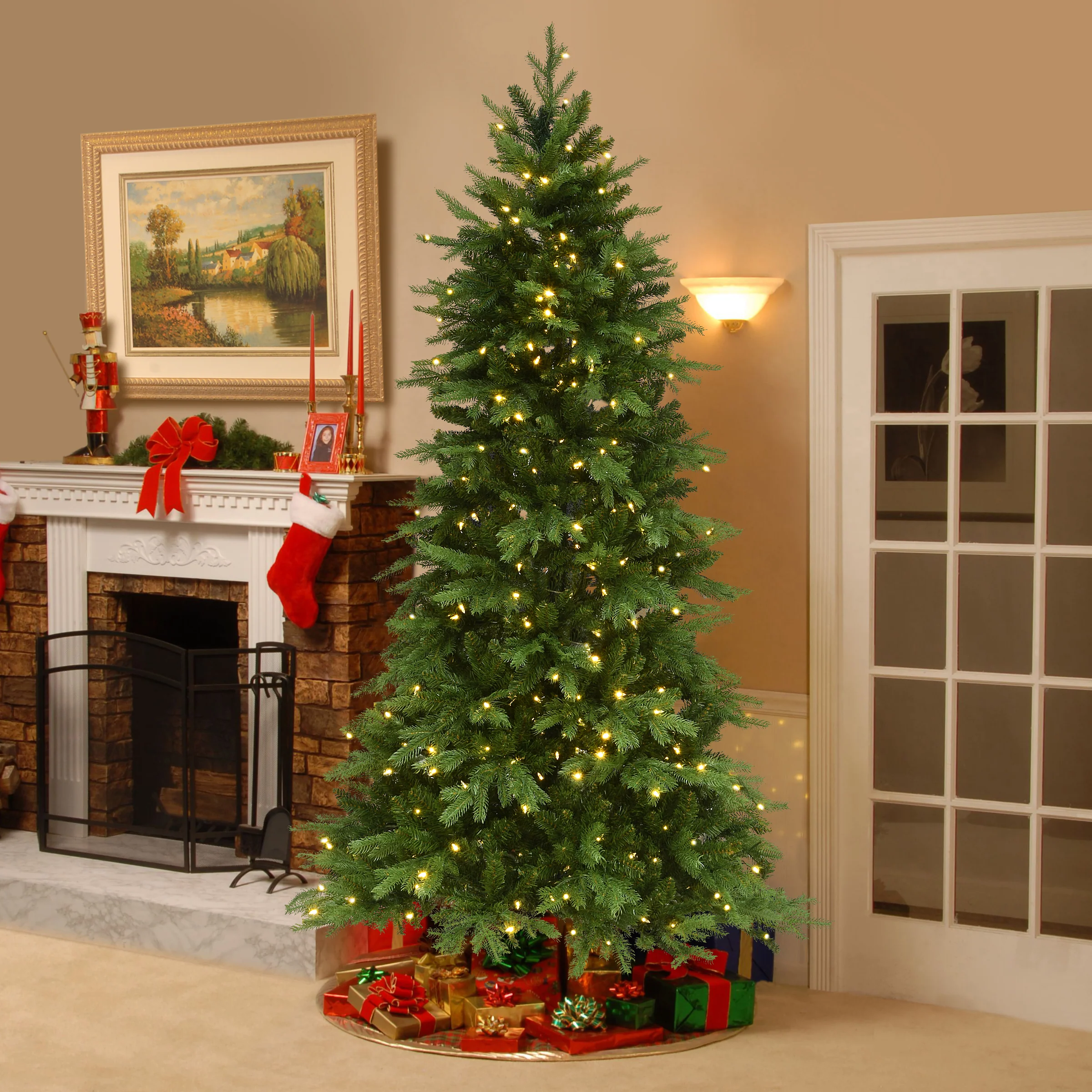 7.5 ft. Pre-Lit Green River Spruce Tree with Dual Color LED Lights - Image 2