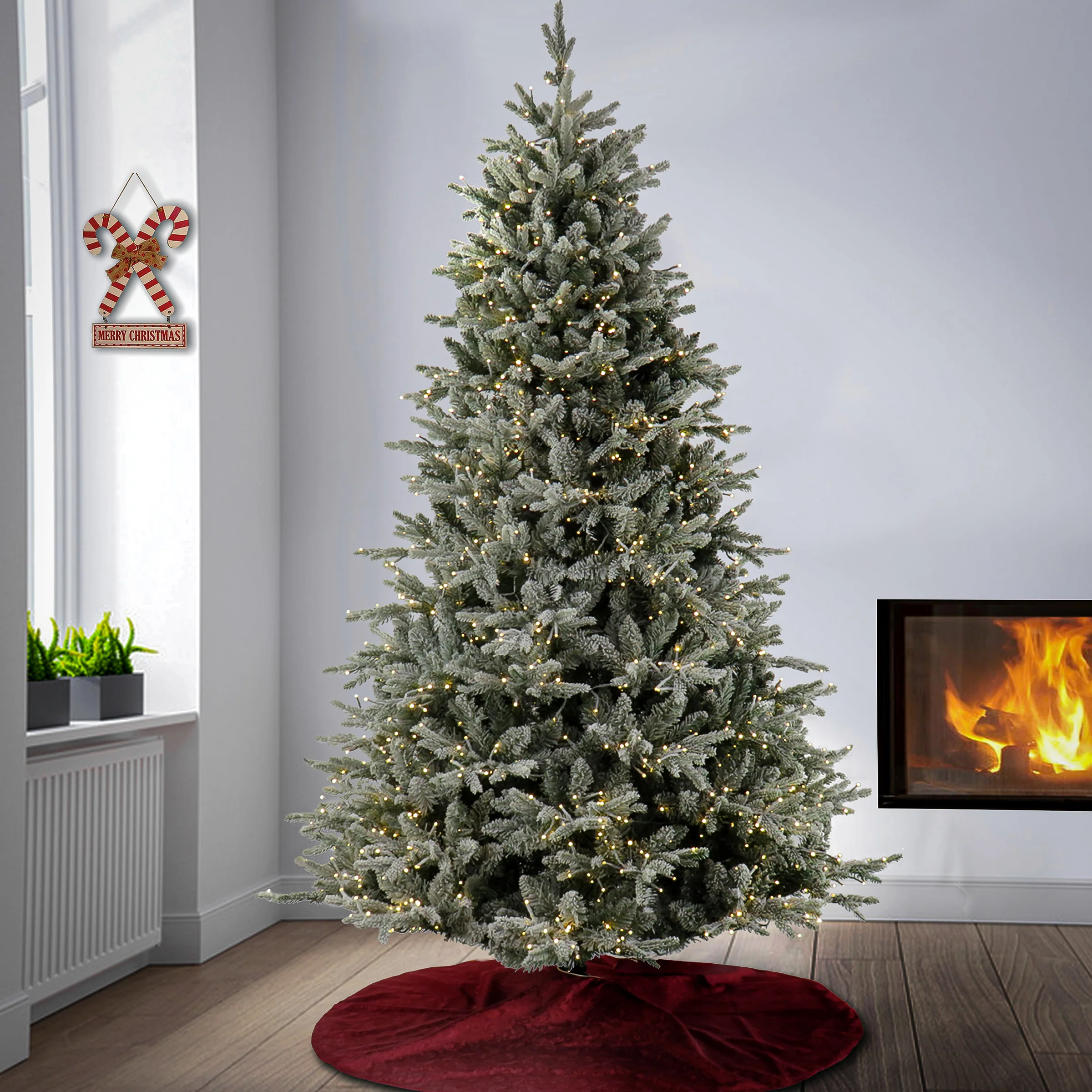7.5 ft. Pre-Lit Holliston Tree with Dual Color LED Cosmic Lights - Image 2
