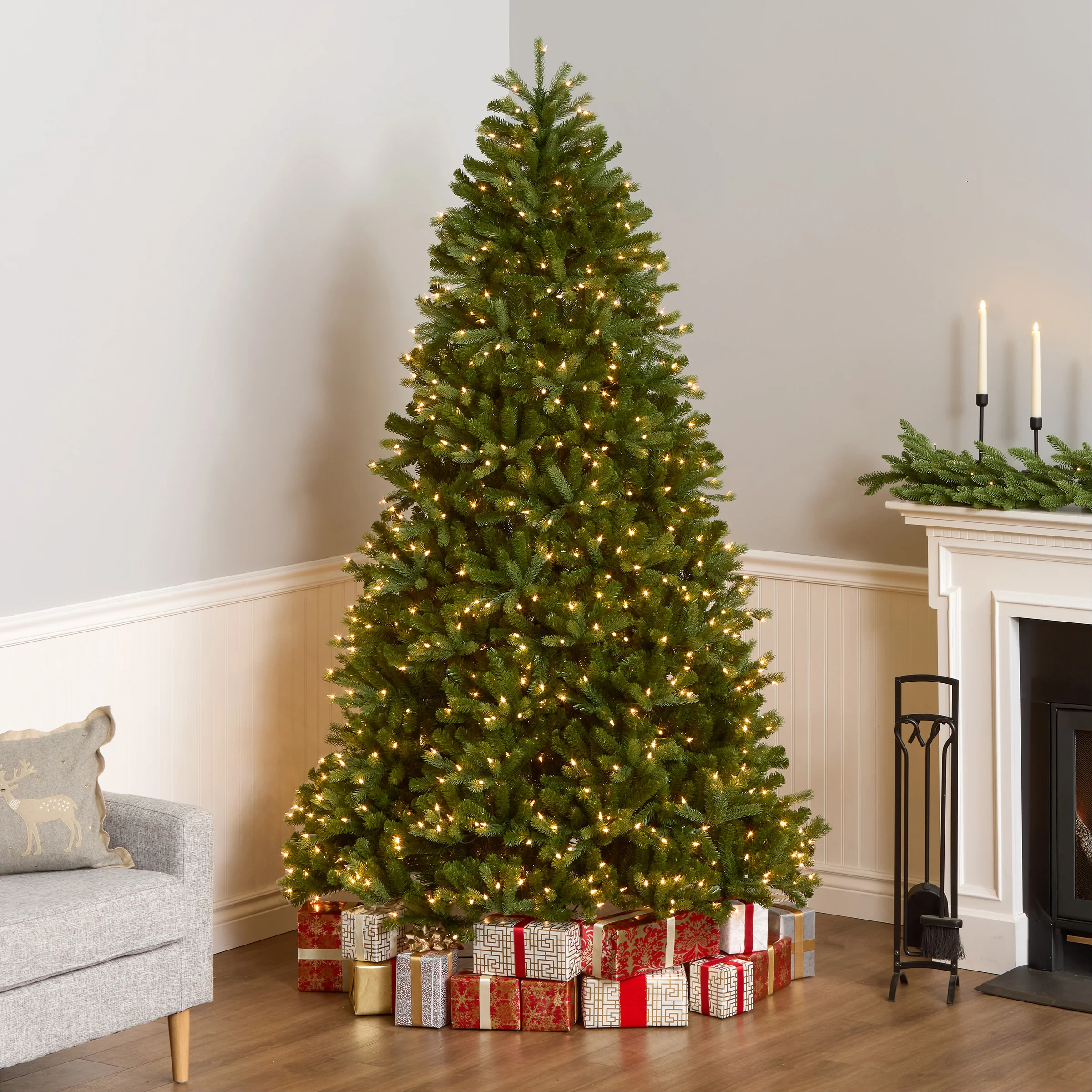 7.5 ft. Pre-Lit Jersey Fraser Fir Medium Tree with Clear Lights - Image 2