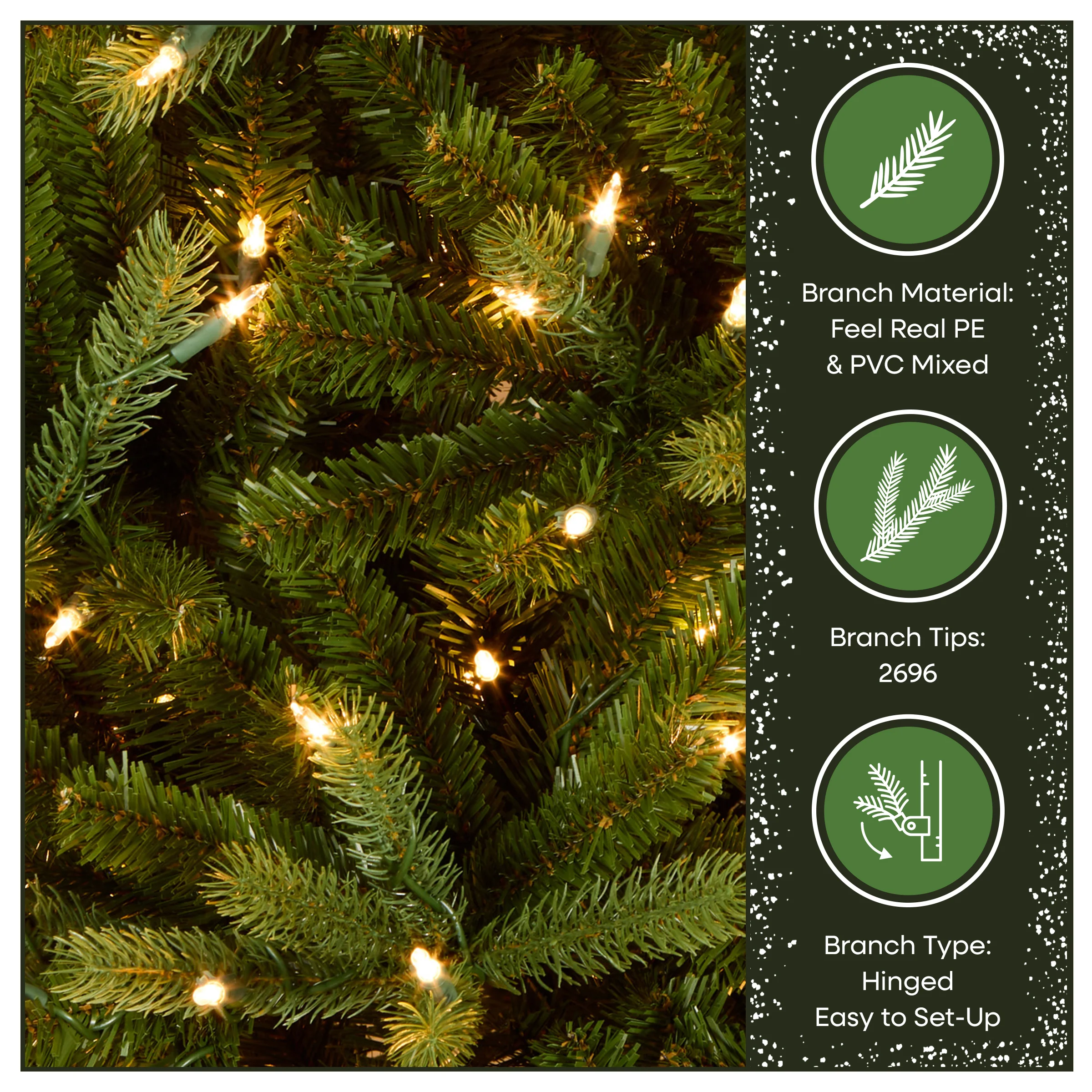 7.5 ft. Pre-Lit Jersey Fraser Fir Medium Tree with Clear Lights - Image 7