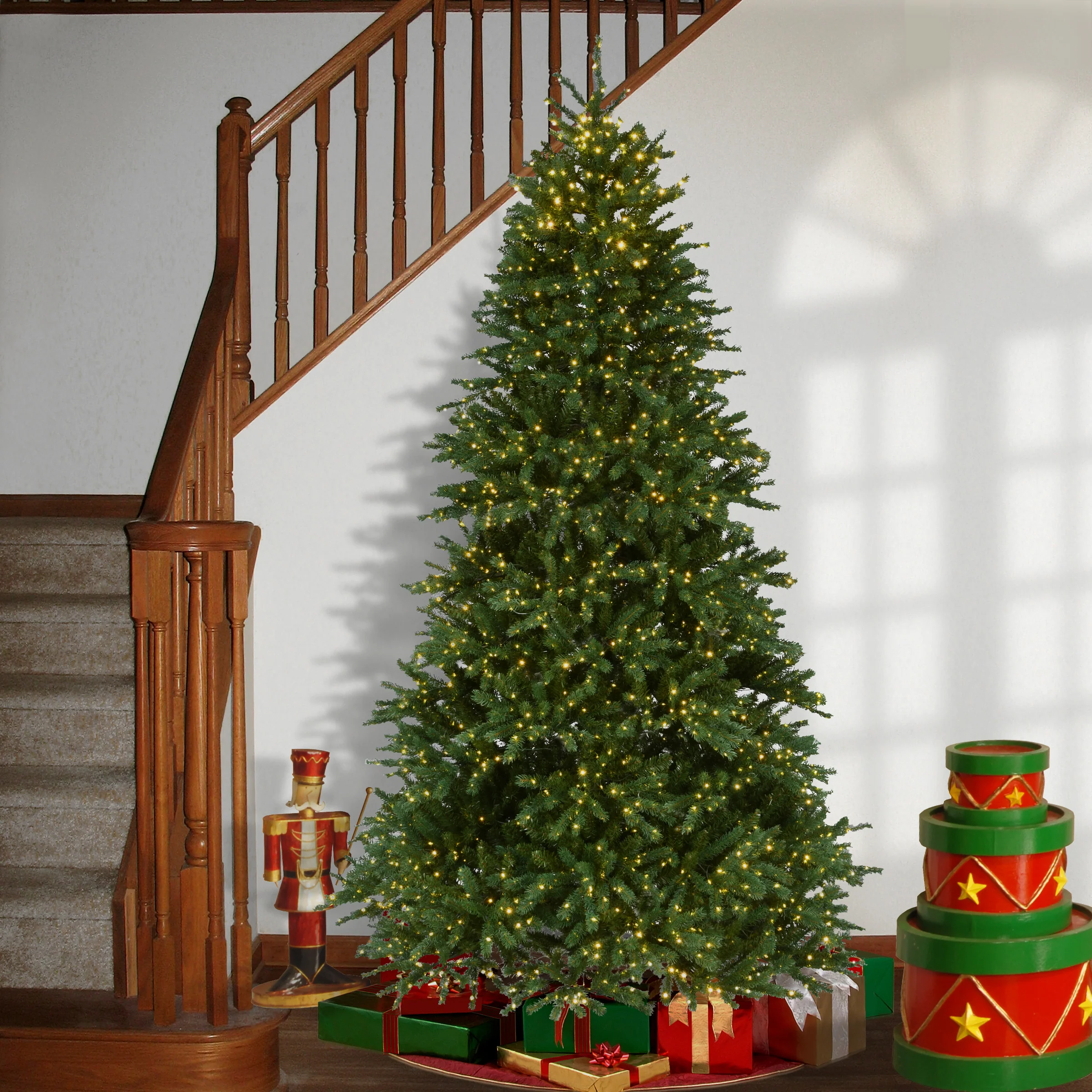 7.5 ft. Pre-Lit Jersey Fraser Fir Slim Tree with Dual Color LED Infinity Lights - Image 2