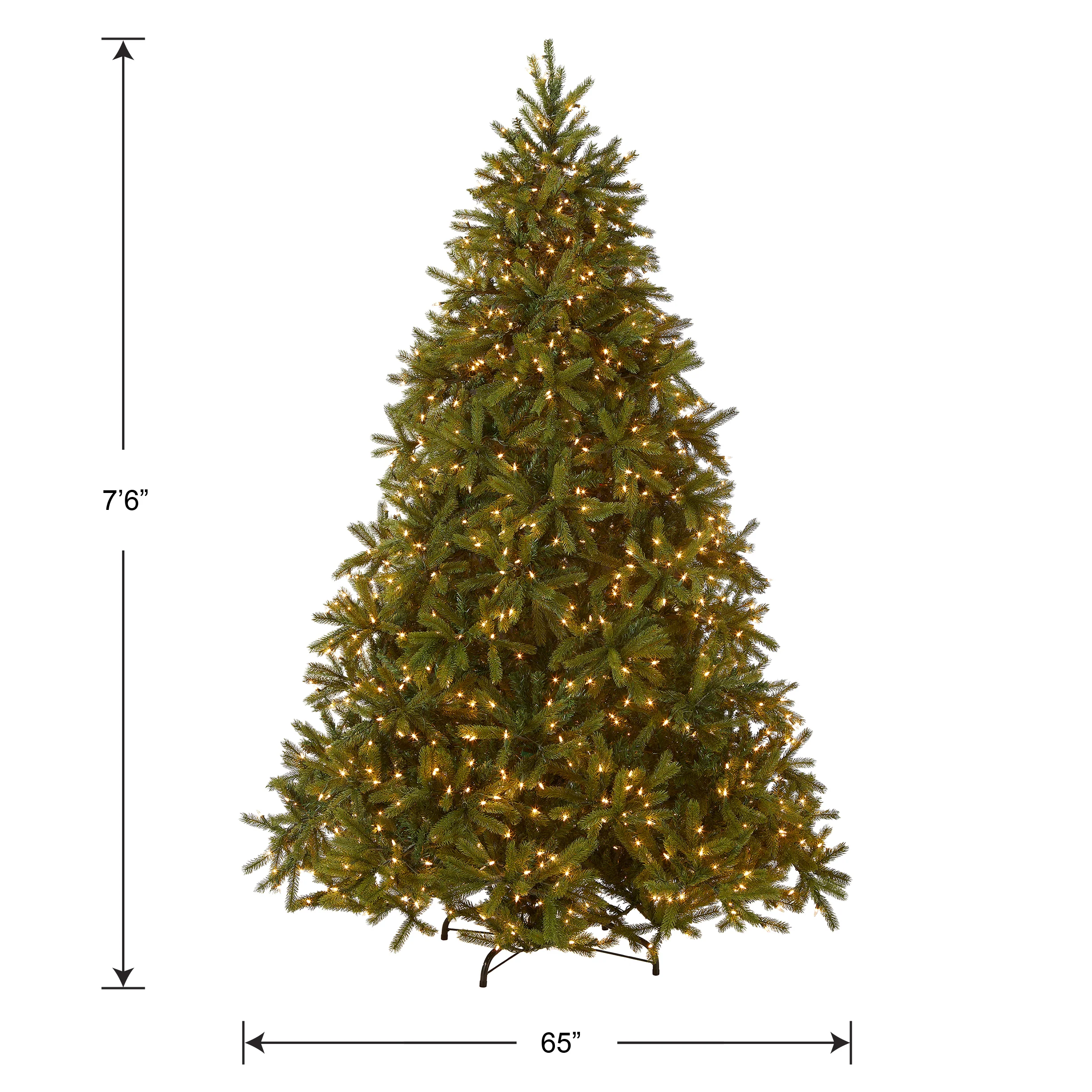 7.5 ft. Pre-Lit Jersey Fraser Fir Tree with Clear Lights, Plug-In - Image 5