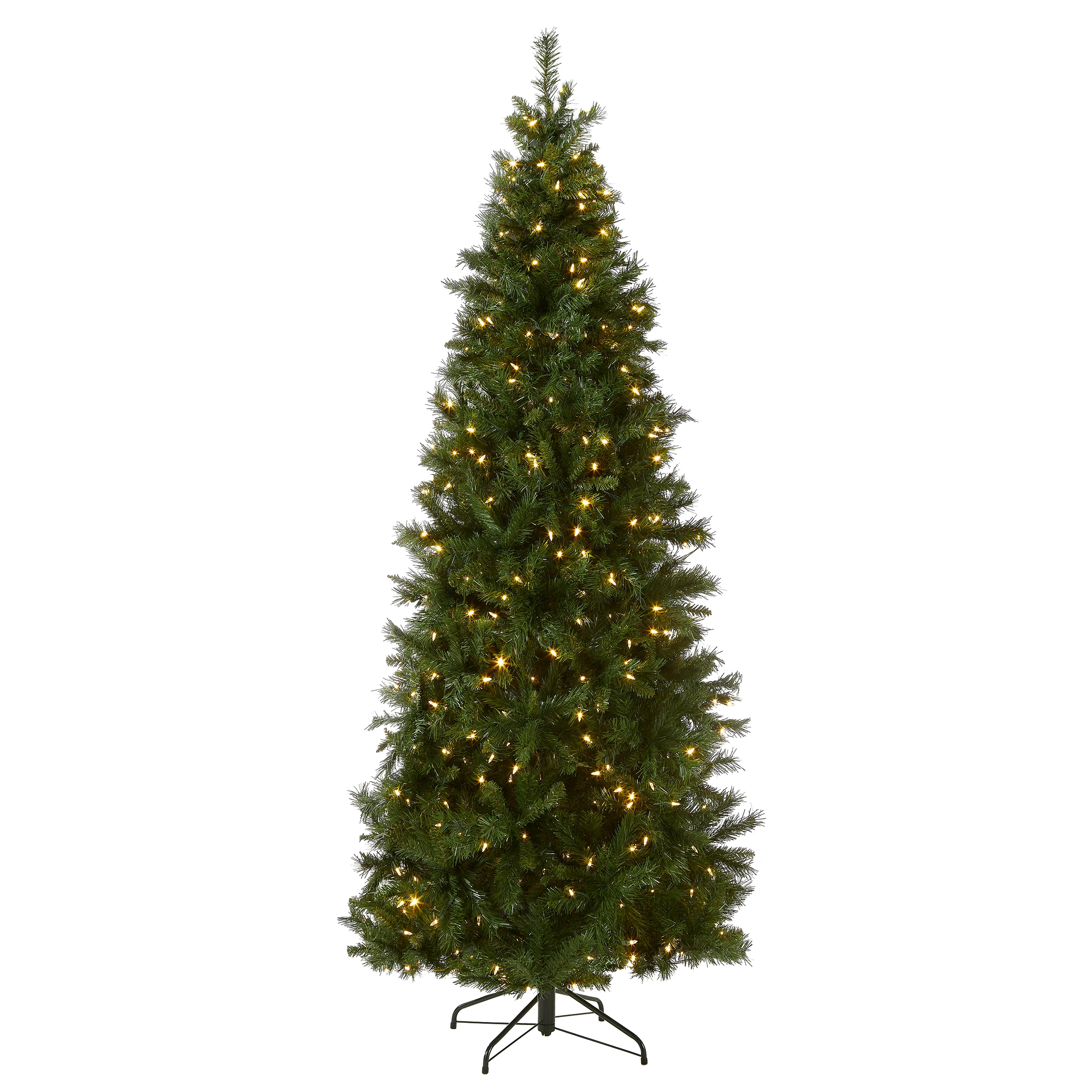 7.5 ft. Pre-Lit Leigh Valley Slim Tree with Dual Color LED Lights, Plug-In