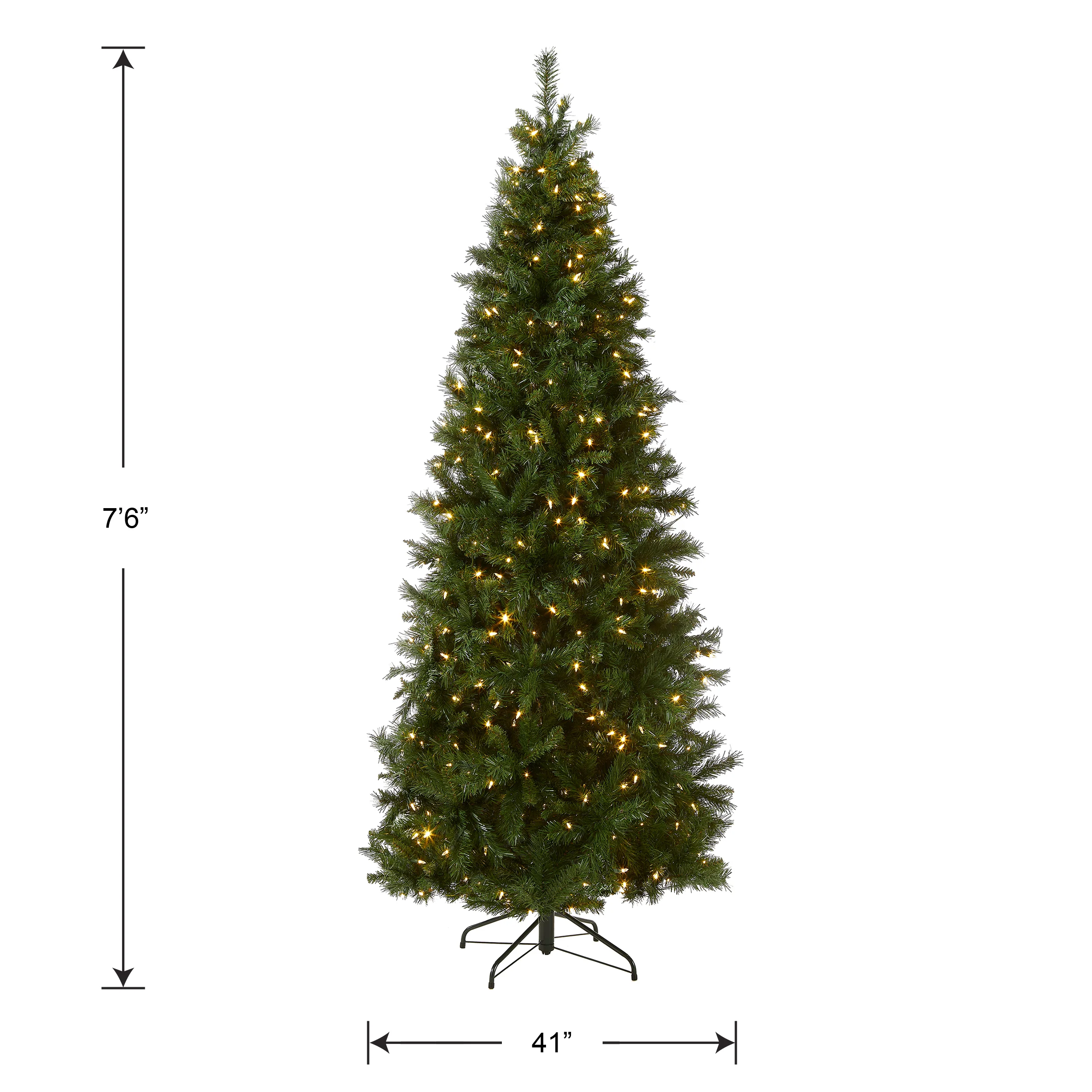 7.5 ft. Pre-Lit Leigh Valley Slim Tree with Dual Color LED Lights, Plug-In - Image 5