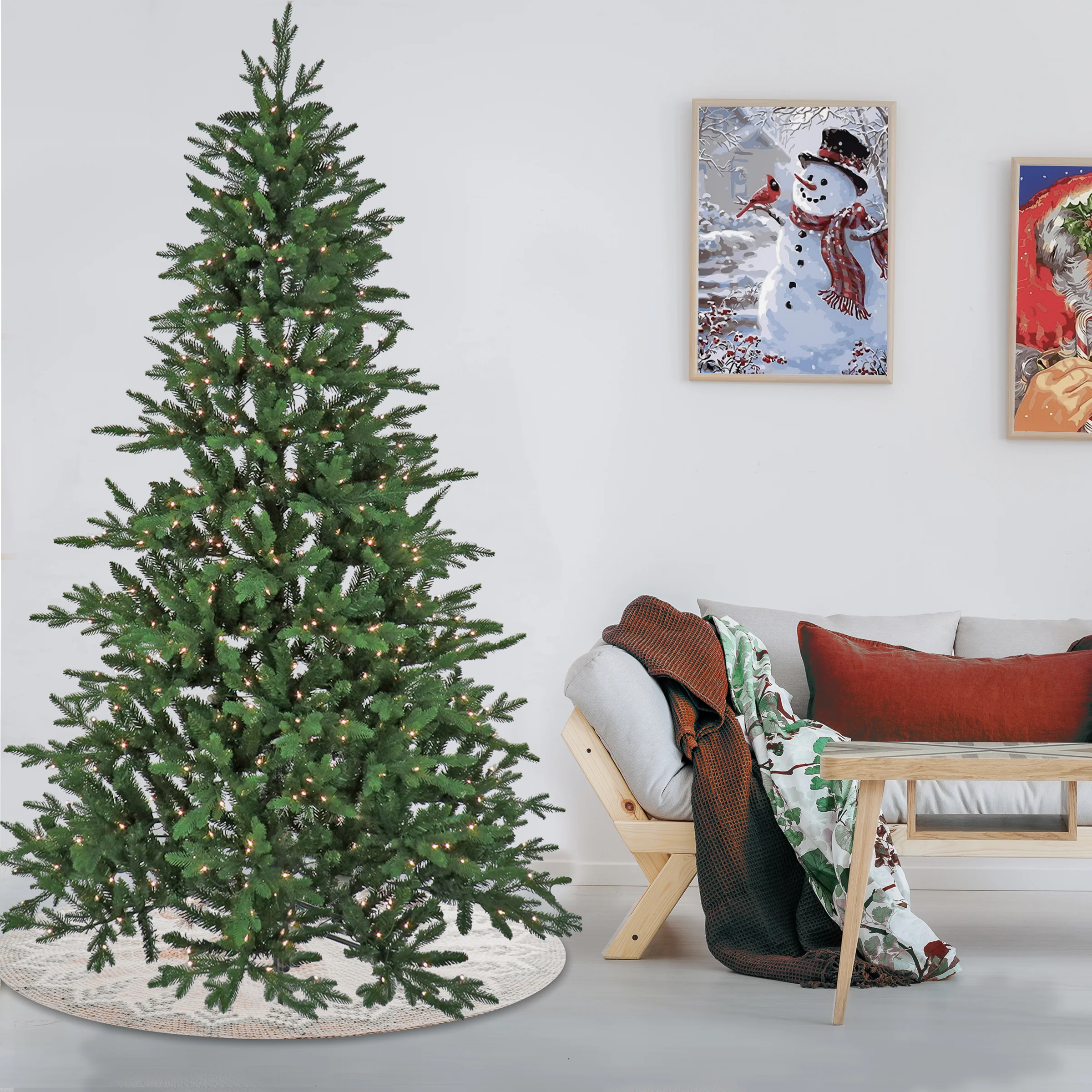 7.5 ft. Pre-Lit Merryweather Fir Feel Real Tree with Clear Lights, Plug-In - Image 2