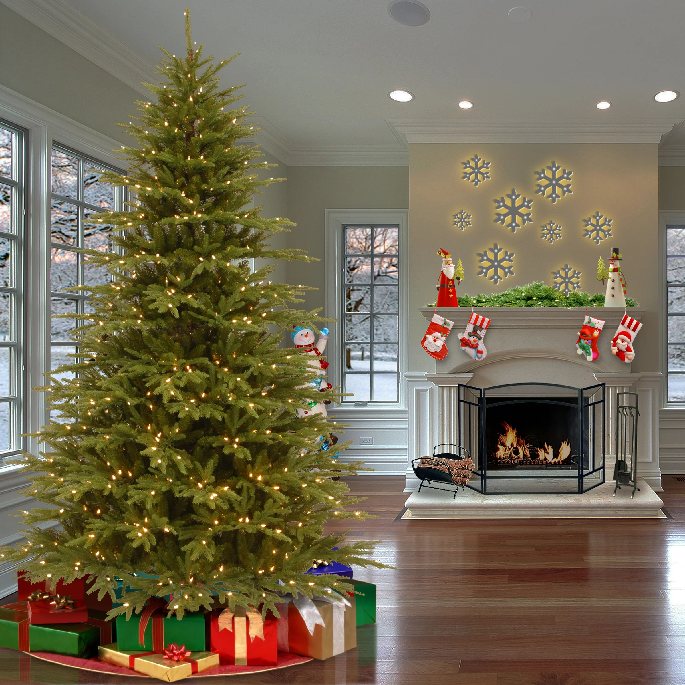 7.5 ft. Pre-Lit Monterrey Fir Tree with Clear Lights - Image 2