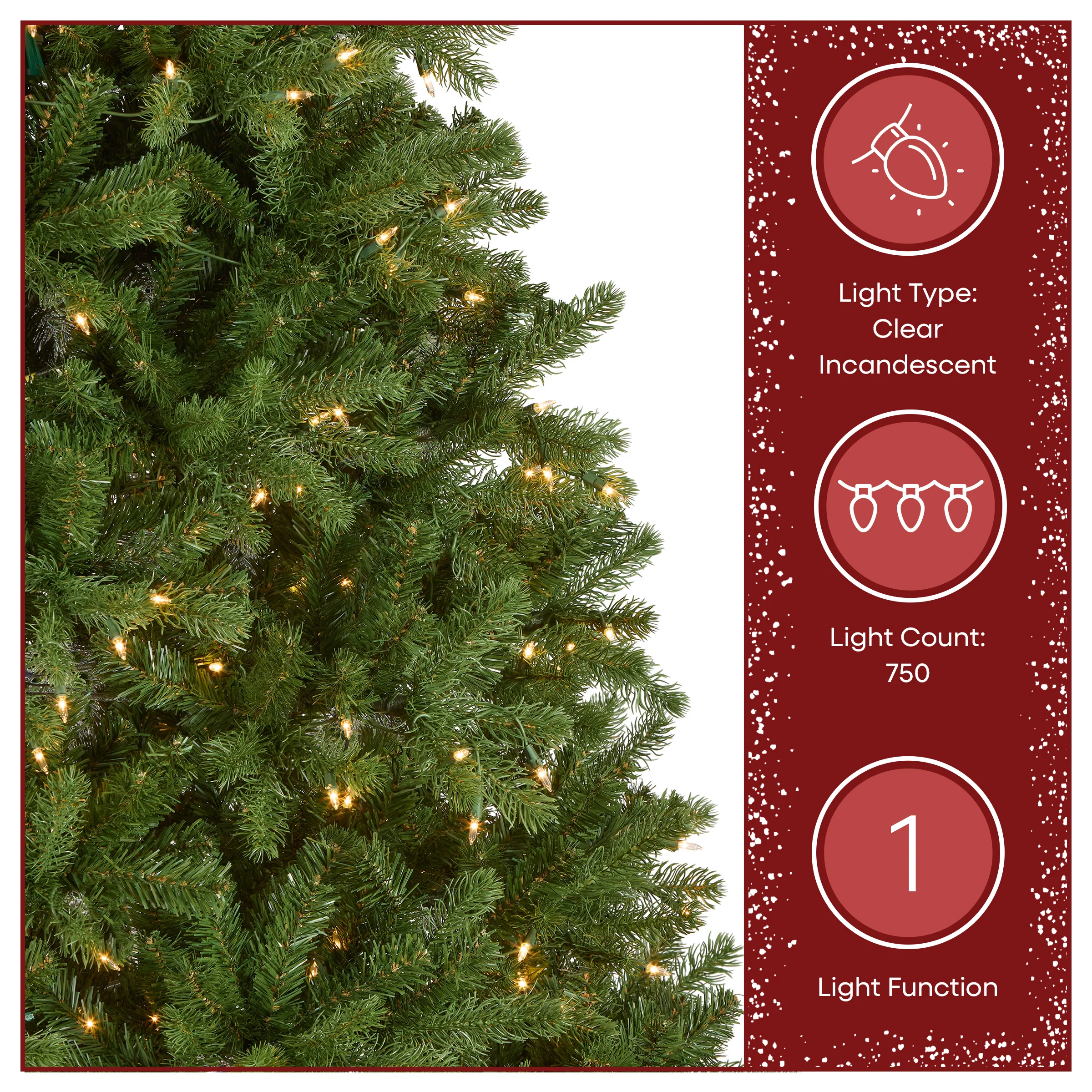 7.5 ft. Pre-Lit Newberry Spruce Tree with Clear Lights - Image 5