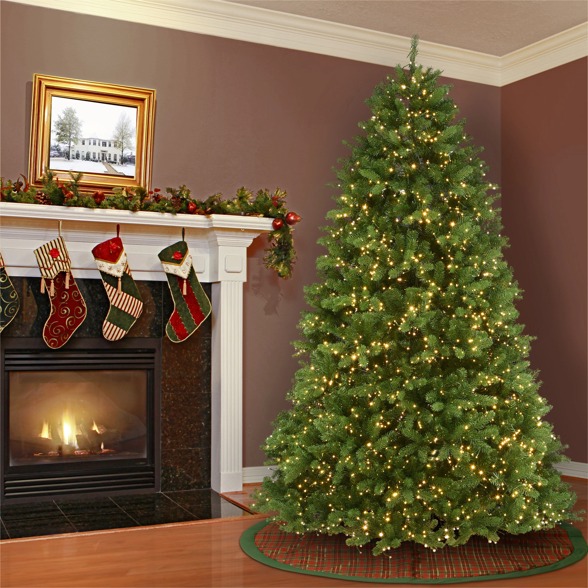 7.5 ft. Pre-Lit Newberry Spruce Tree with Dual Color LED Cosmic Lights - Image 2