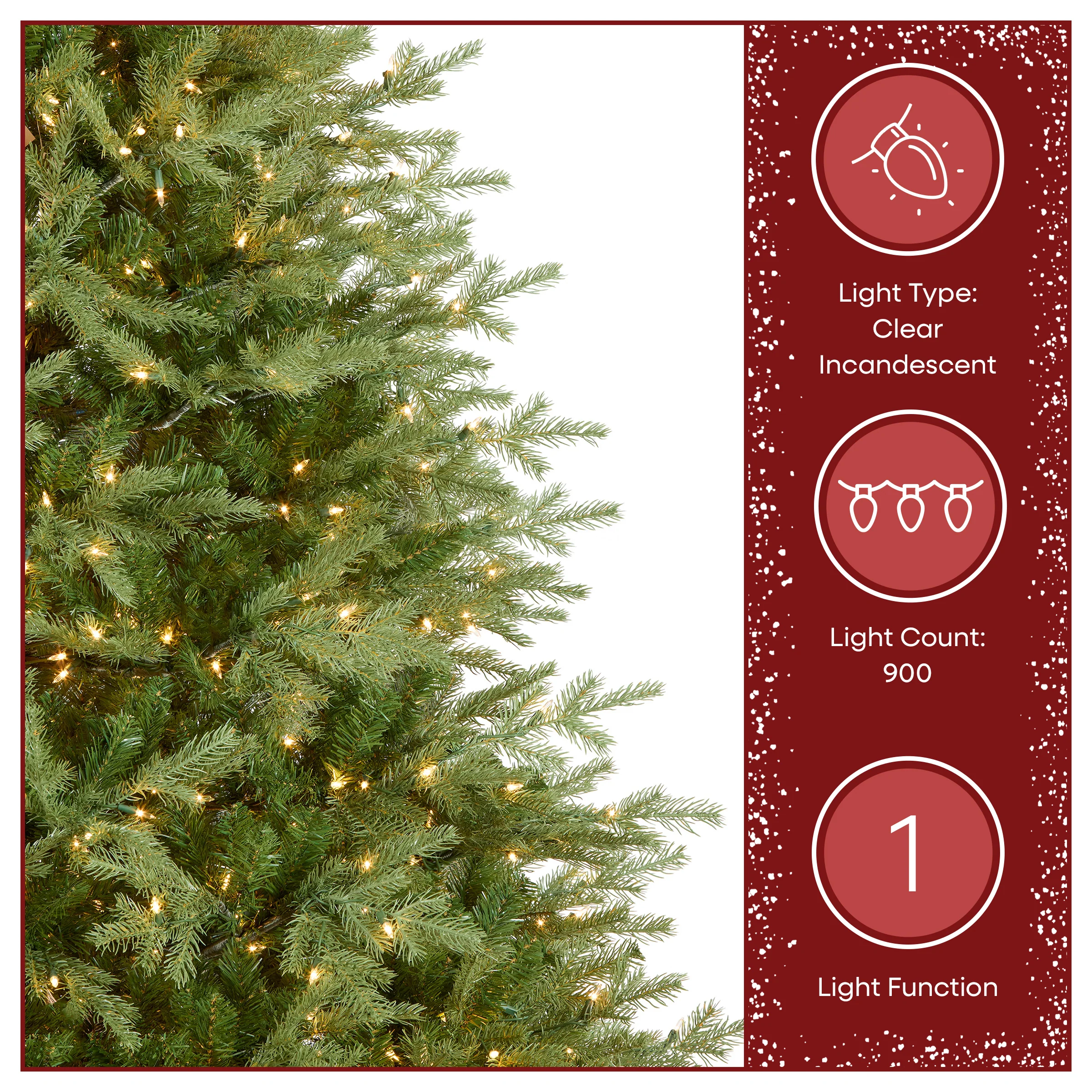 7.5 ft. Pre-Lit Nordic Spruce Medium Tree with Clear Lights - Image 6