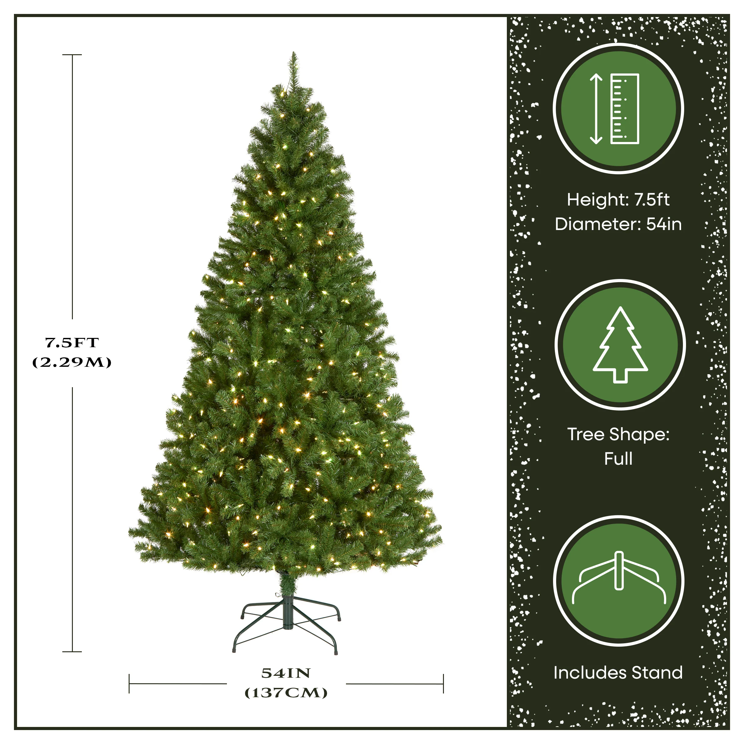 7.5 ft. Pre-Lit North Valley Spruce Tree with PowerConnect Light Parade LED Lights - Image 3