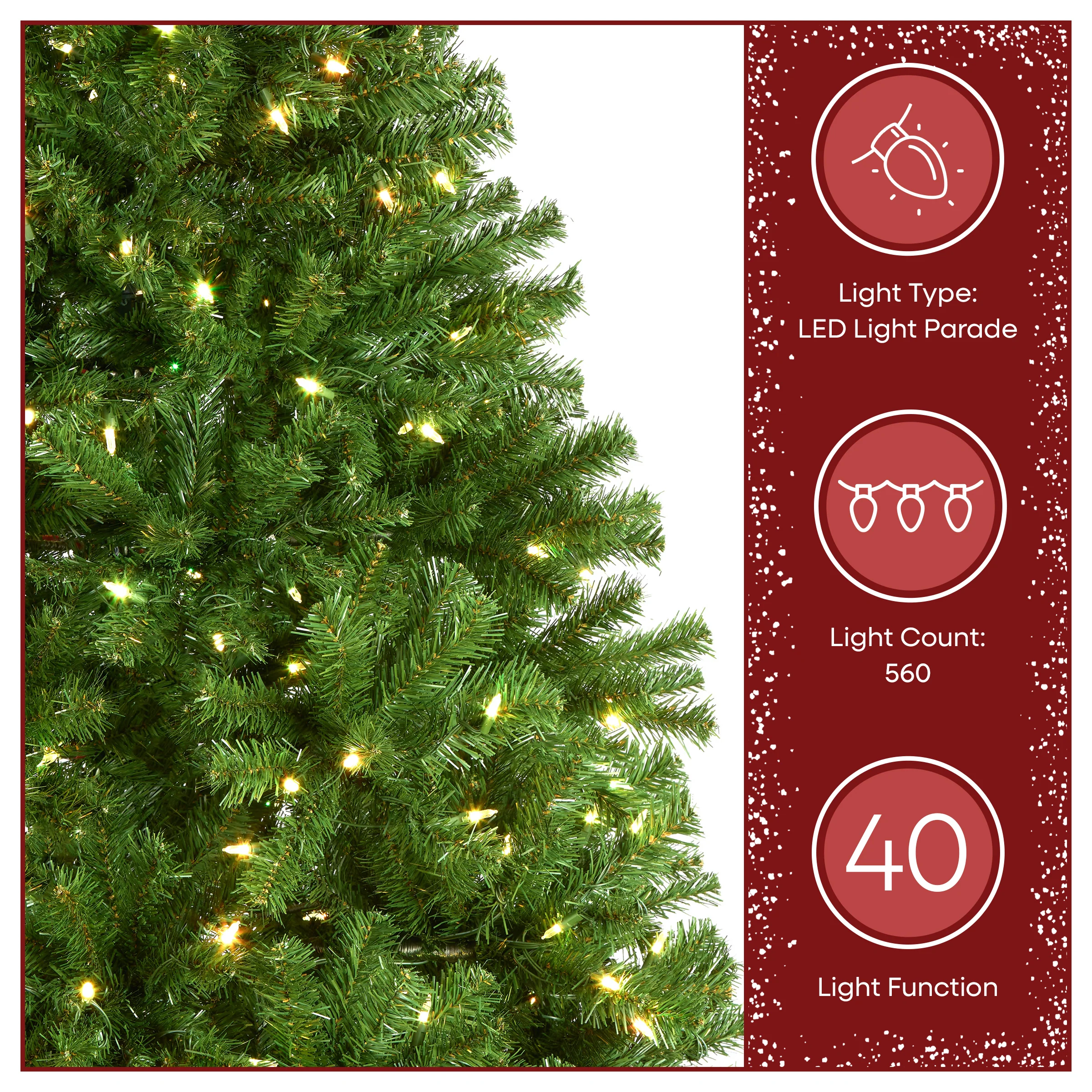7.5 ft. Pre-Lit North Valley Spruce Tree with PowerConnect Light Parade LED Lights - Image 5