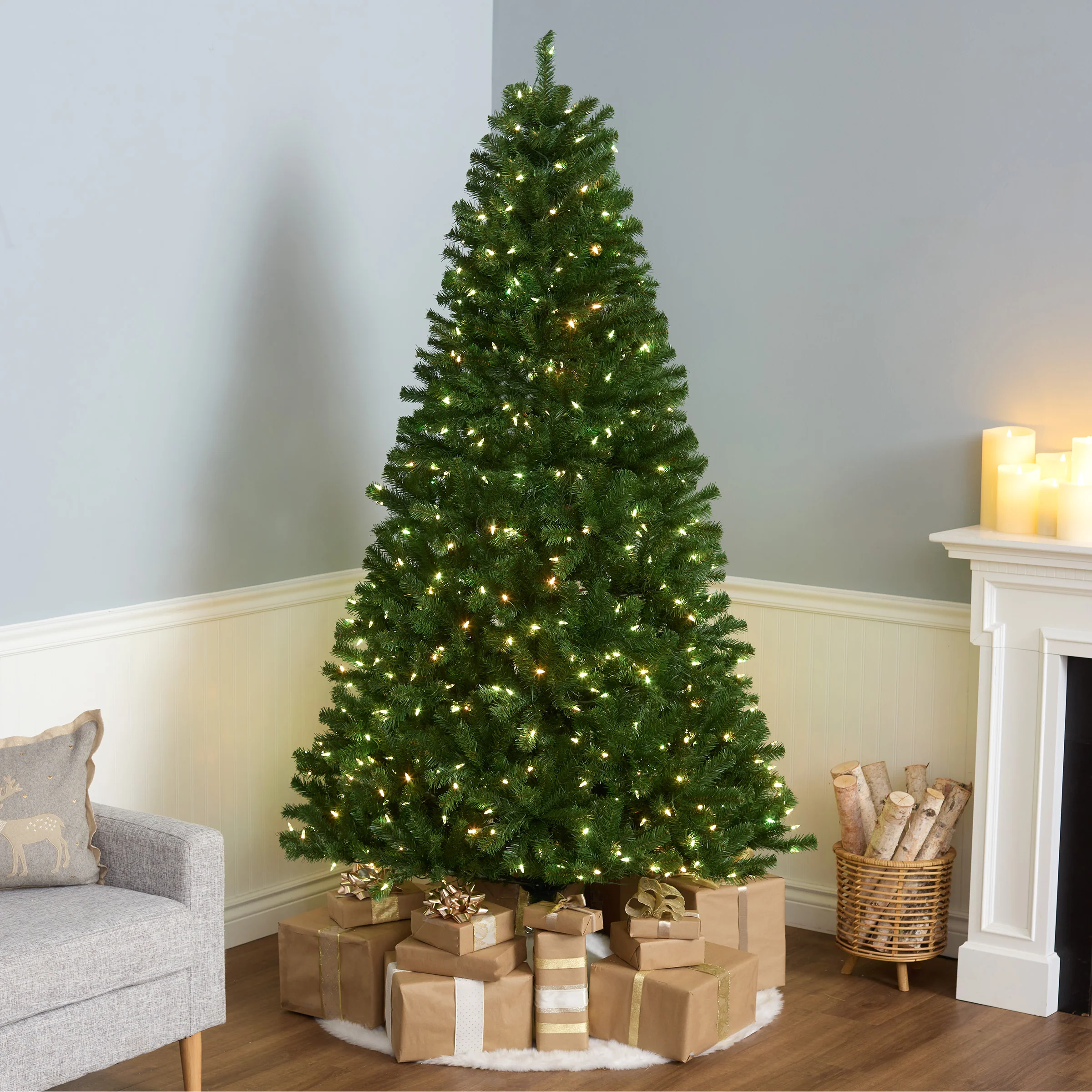 7.5 ft. Pre-Lit North Valley Spruce Tree with PowerConnect Light Parade LED Lights - Image 8
