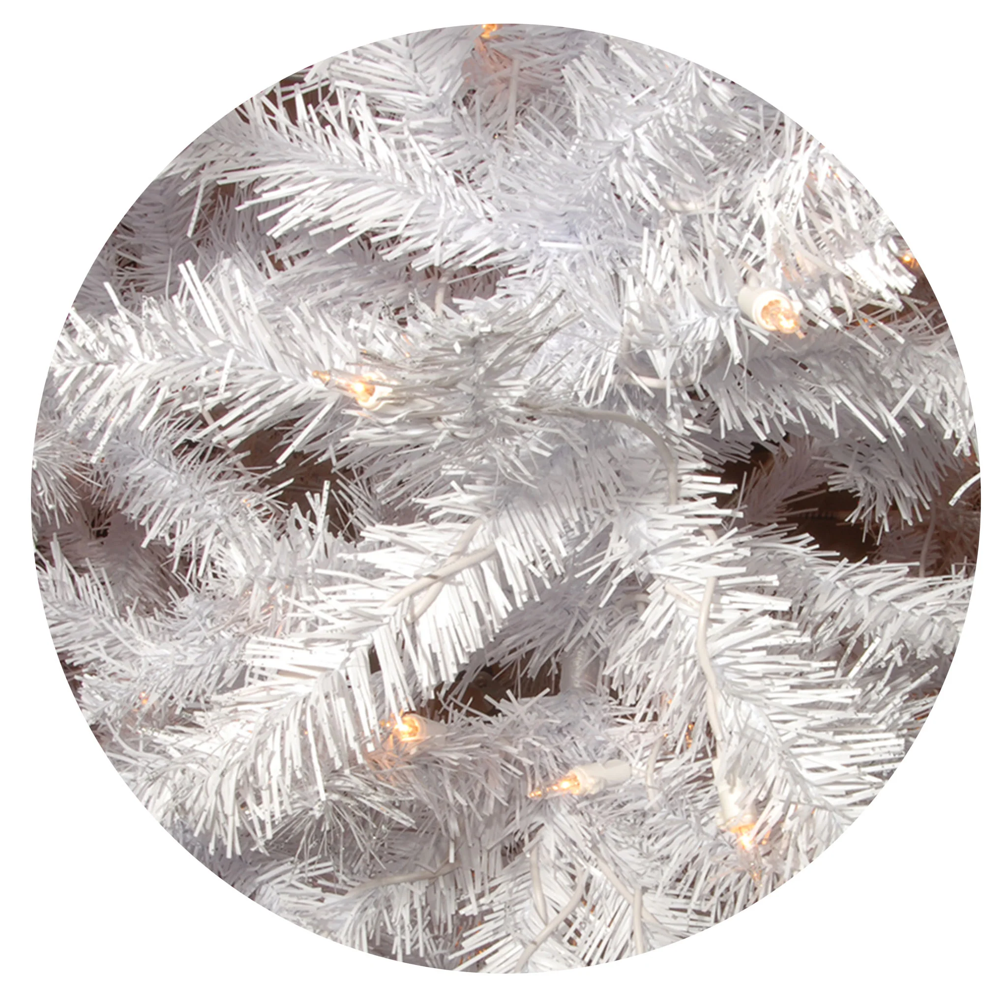 7.5 ft. Pre-Lit North Valley Spruce White Tree with Clear Lights, Plug-In - Image 3