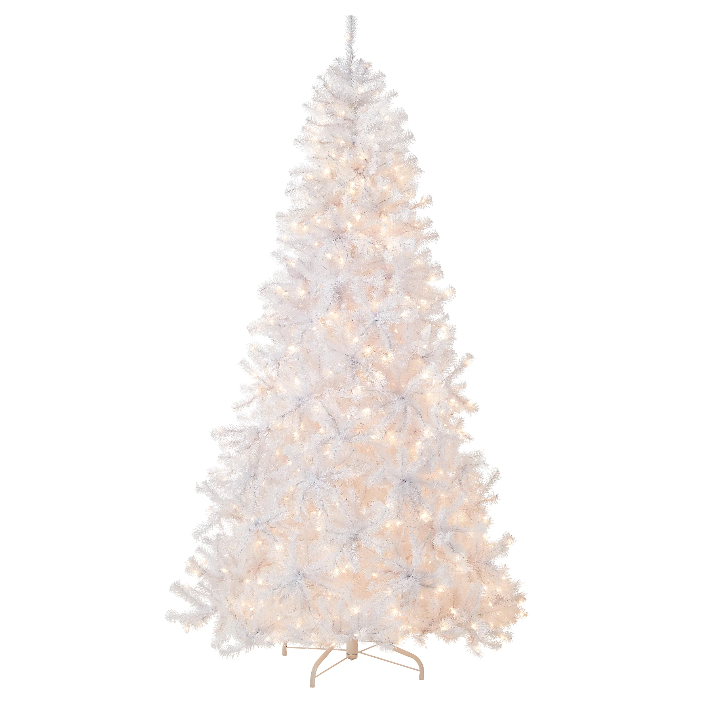 7.5 ft. Pre-Lit North Valley Spruce White Tree with Clear Lights, Plug-In - Image 4