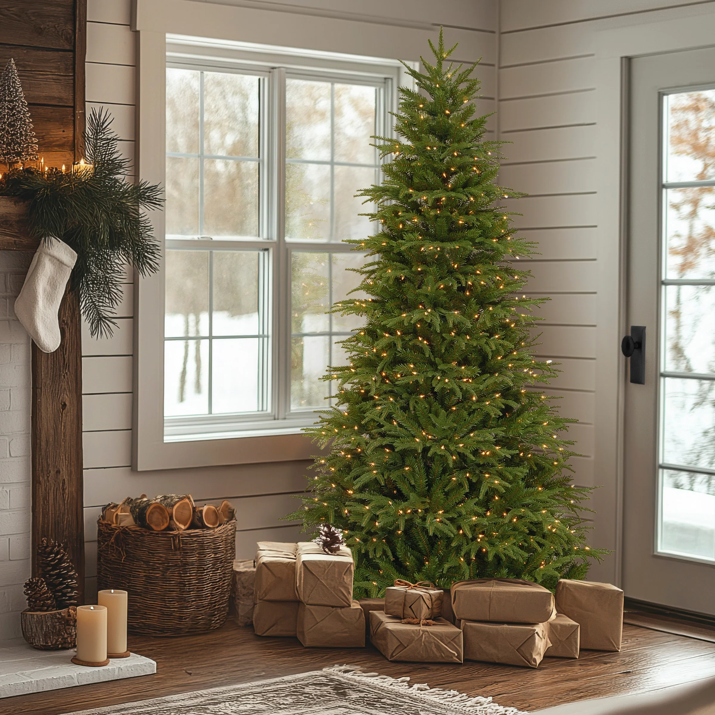 7.5 ft. Pre-Lit Northern Fraser Tree with Clear Lights, Plug-In - Image 2