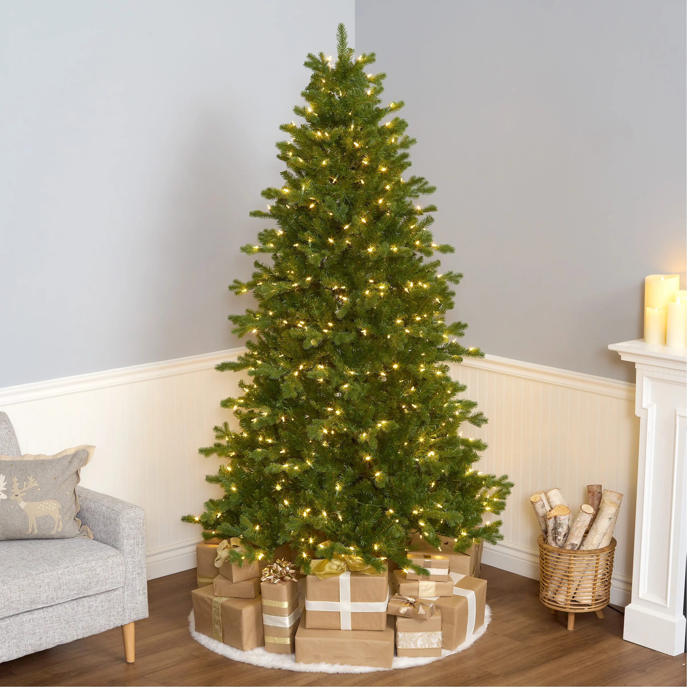 7.5 ft. Pre-Lit Northern Spruce Memory-Shape Tree with PowerConnect Dual Color LED Lights and Music Match - Image 2